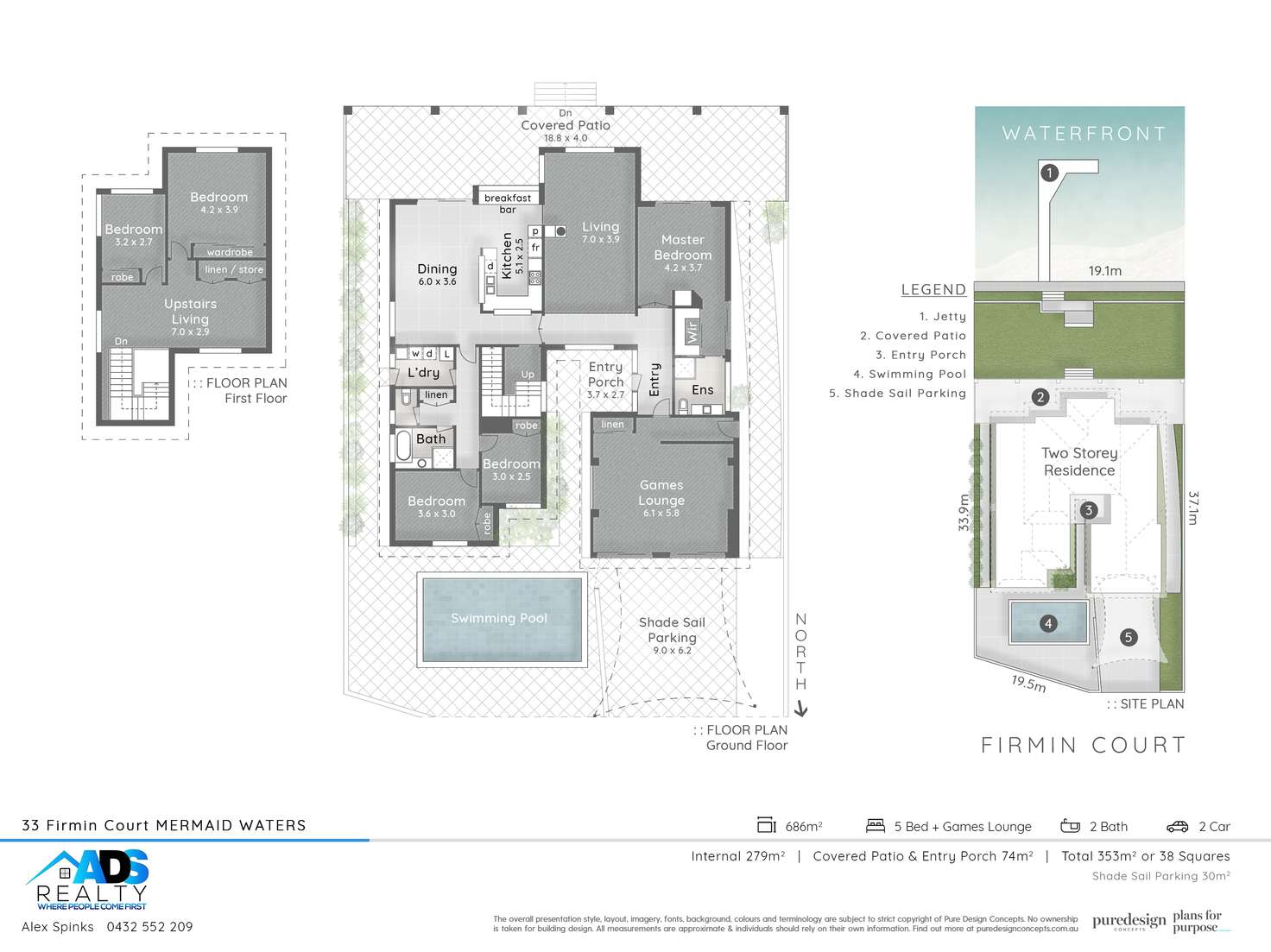 Floorplan of Homely house listing, 33 Firmin Court, Mermaid Waters QLD 4218
