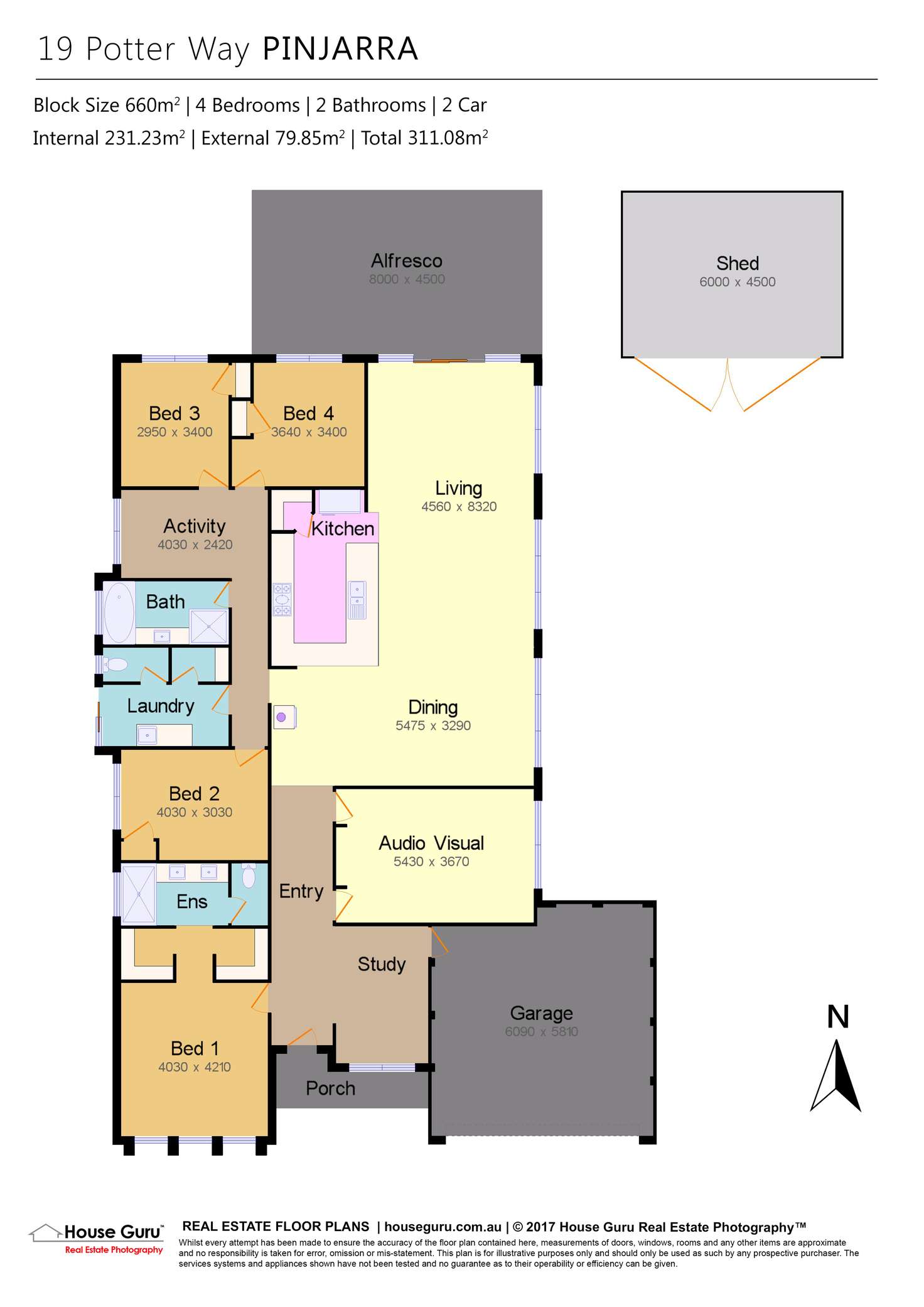 Floorplan of Homely house listing, 19 Potter Way, Pinjarra WA 6208