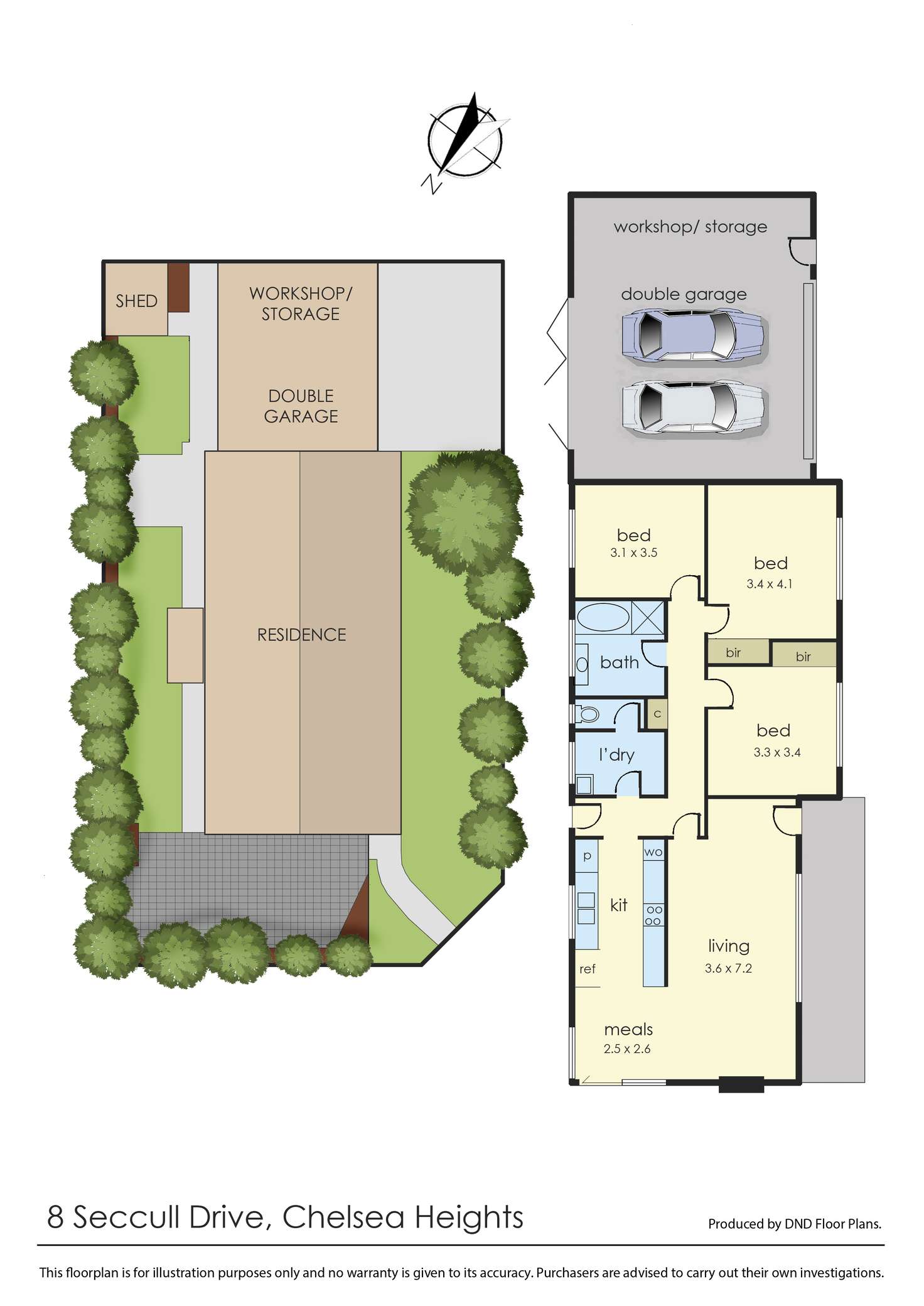 Floorplan of Homely house listing, 8 Seccull Drive, Chelsea Heights VIC 3196