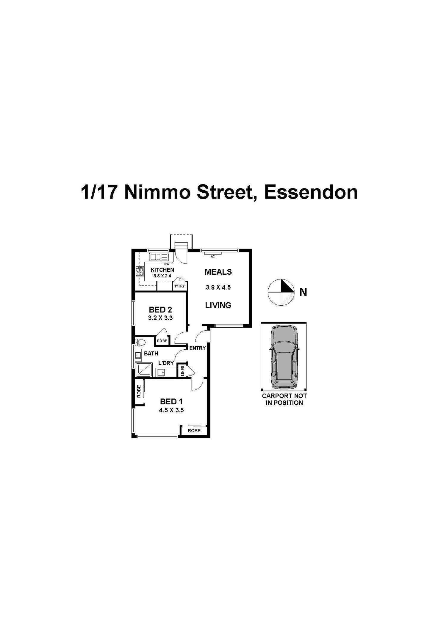 Floorplan of Homely apartment listing, 1/17 Nimmo Street, Essendon VIC 3040
