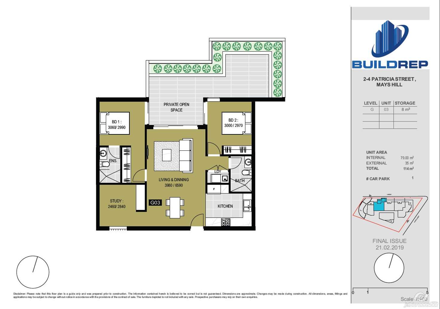 Floorplan of Homely apartment listing, 3/2-4 Patricia Street, Mays Hill NSW 2145