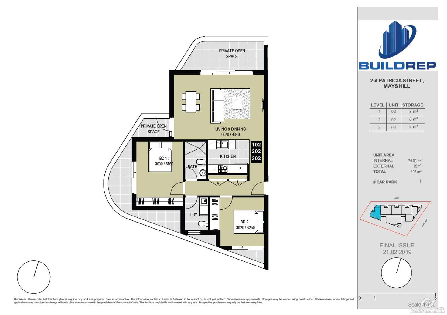 Floorplan of Homely apartment listing, 7/2-4 Patricia Street, Mays Hill NSW 2145