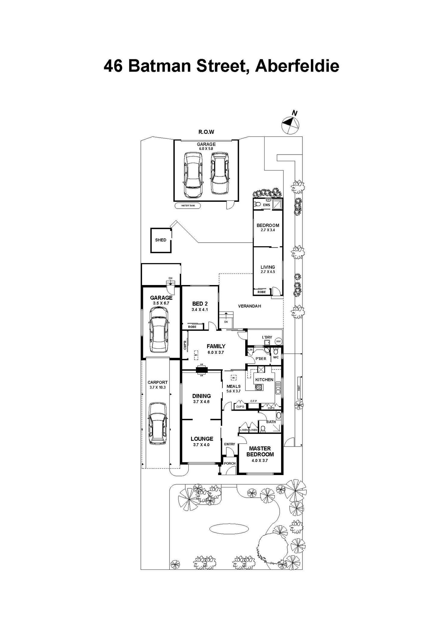 Floorplan of Homely house listing, 46 Batman Street, Aberfeldie VIC 3040