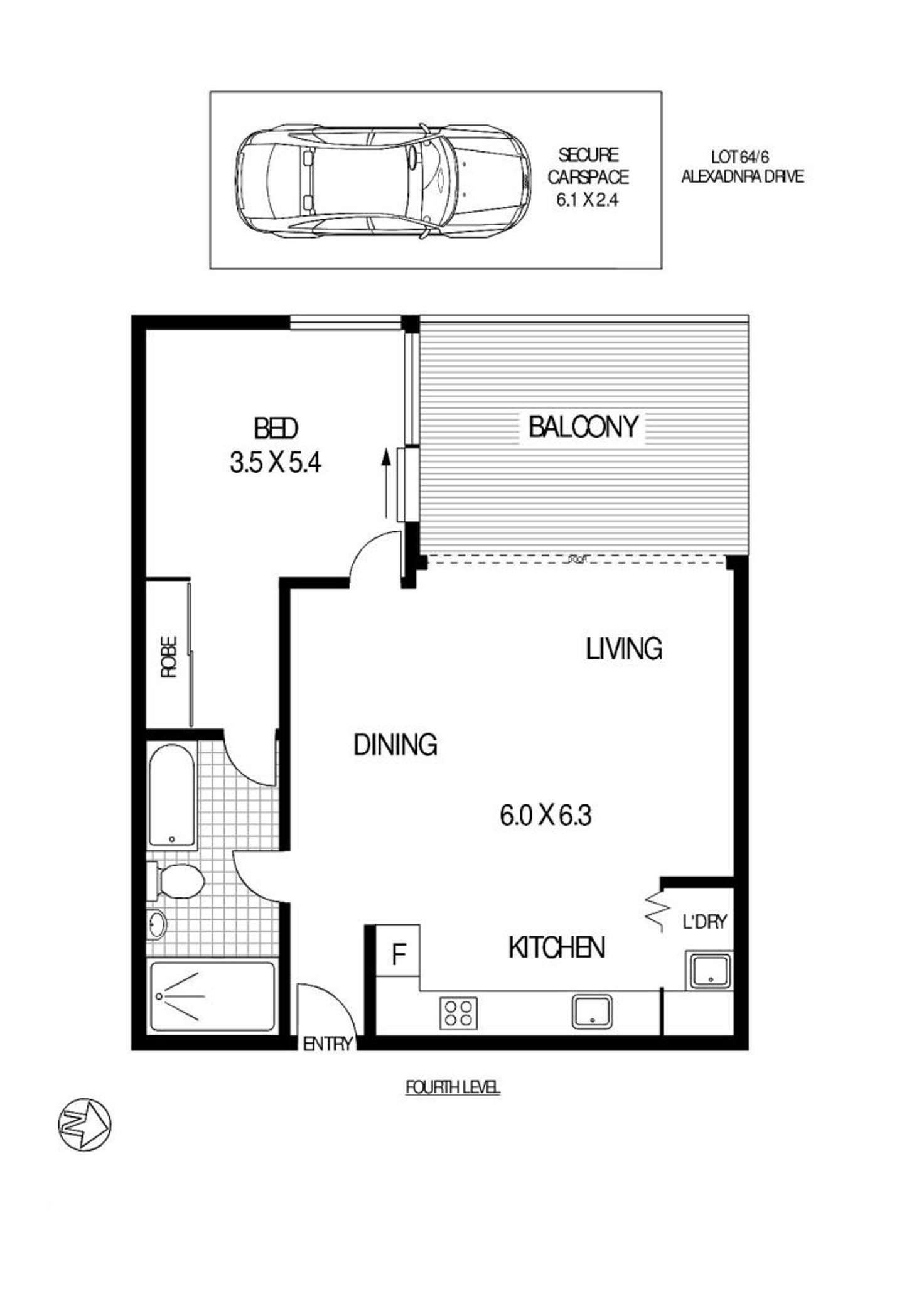 Floorplan of Homely apartment listing, 408/7 Sterling Circuit, Camperdown NSW 2050