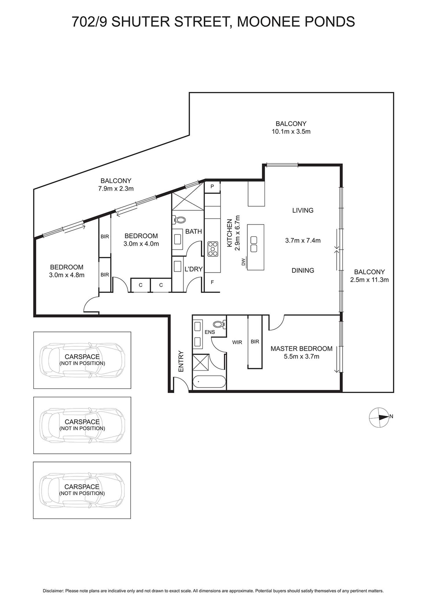 Floorplan of Homely apartment listing, 702/9 Shuter Street, Moonee Ponds VIC 3039