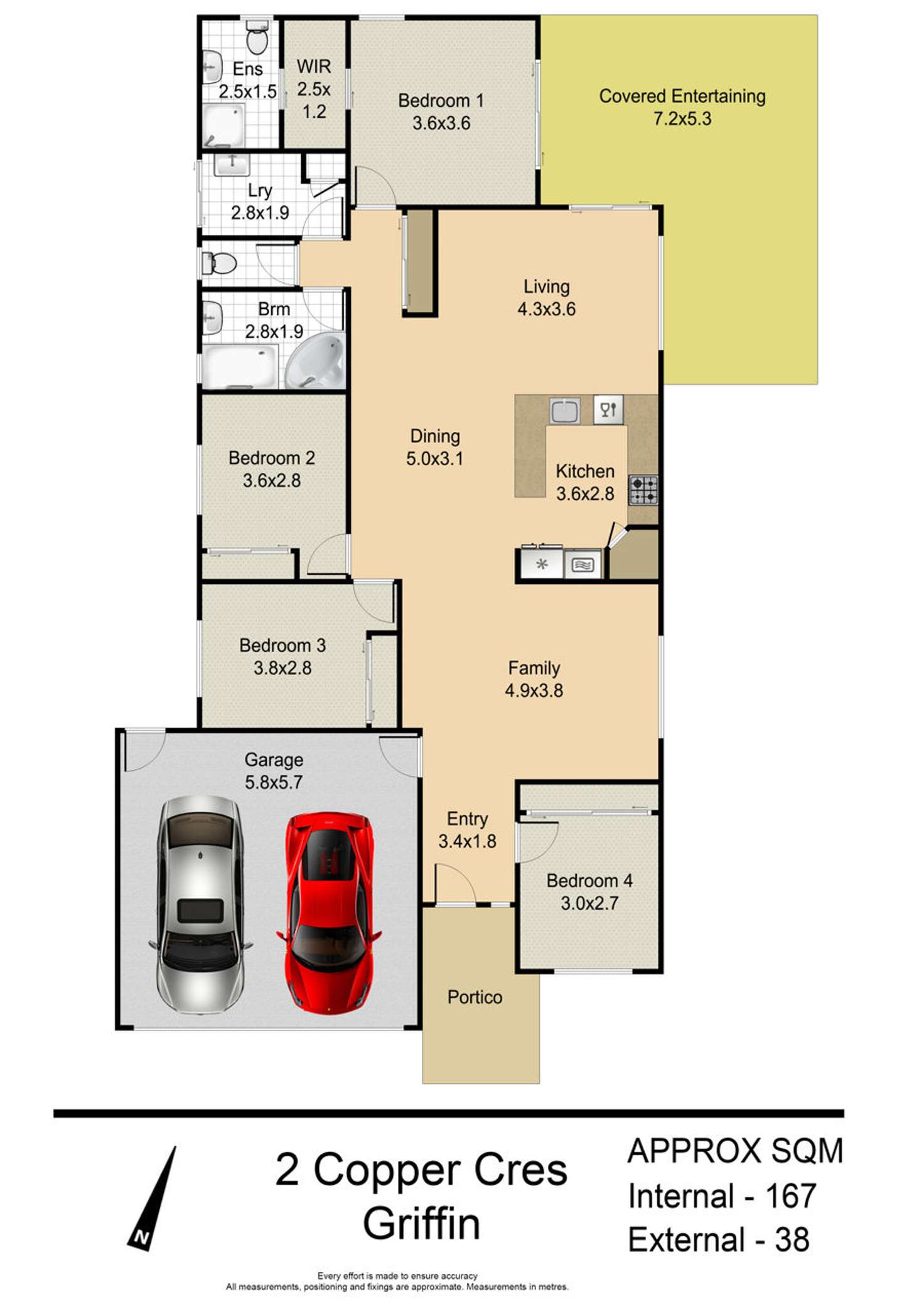 Floorplan of Homely house listing, 2 Copper Crescent, Griffin QLD 4503