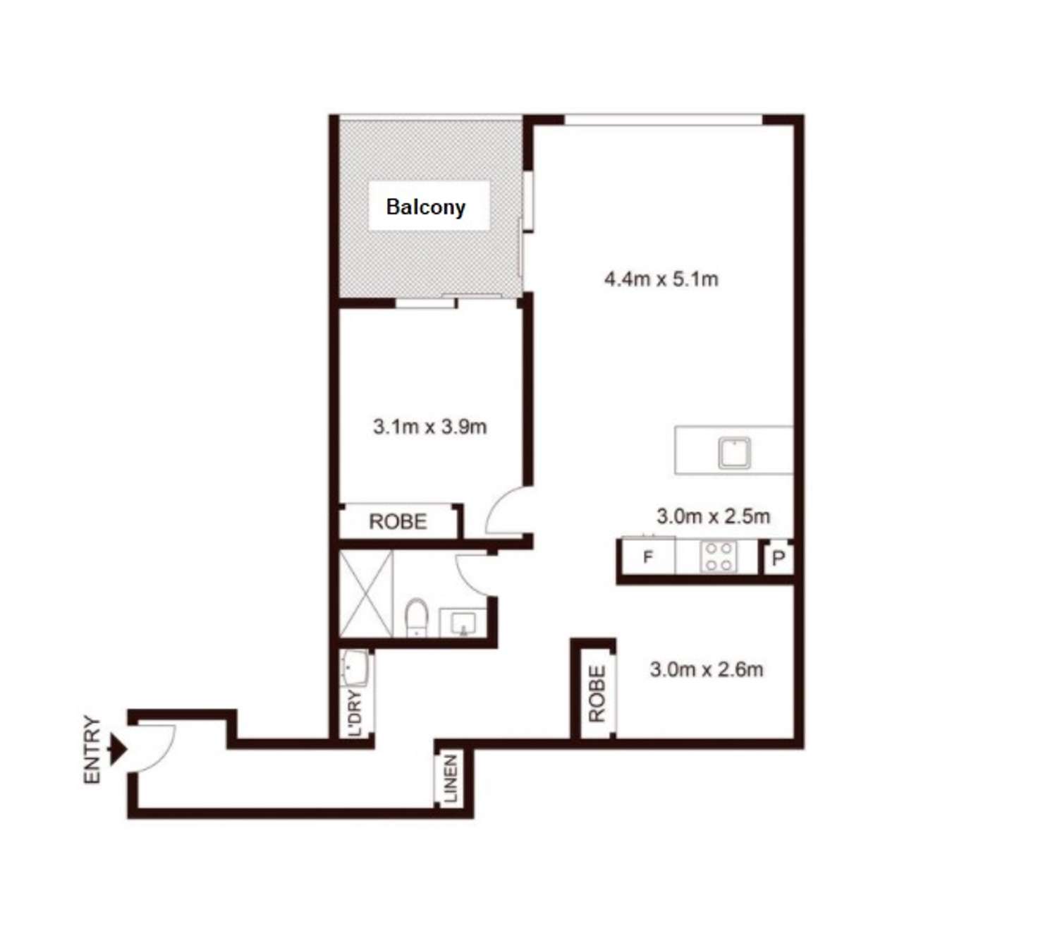 Floorplan of Homely apartment listing, 46/35 Chandler Street, Belconnen ACT 2617