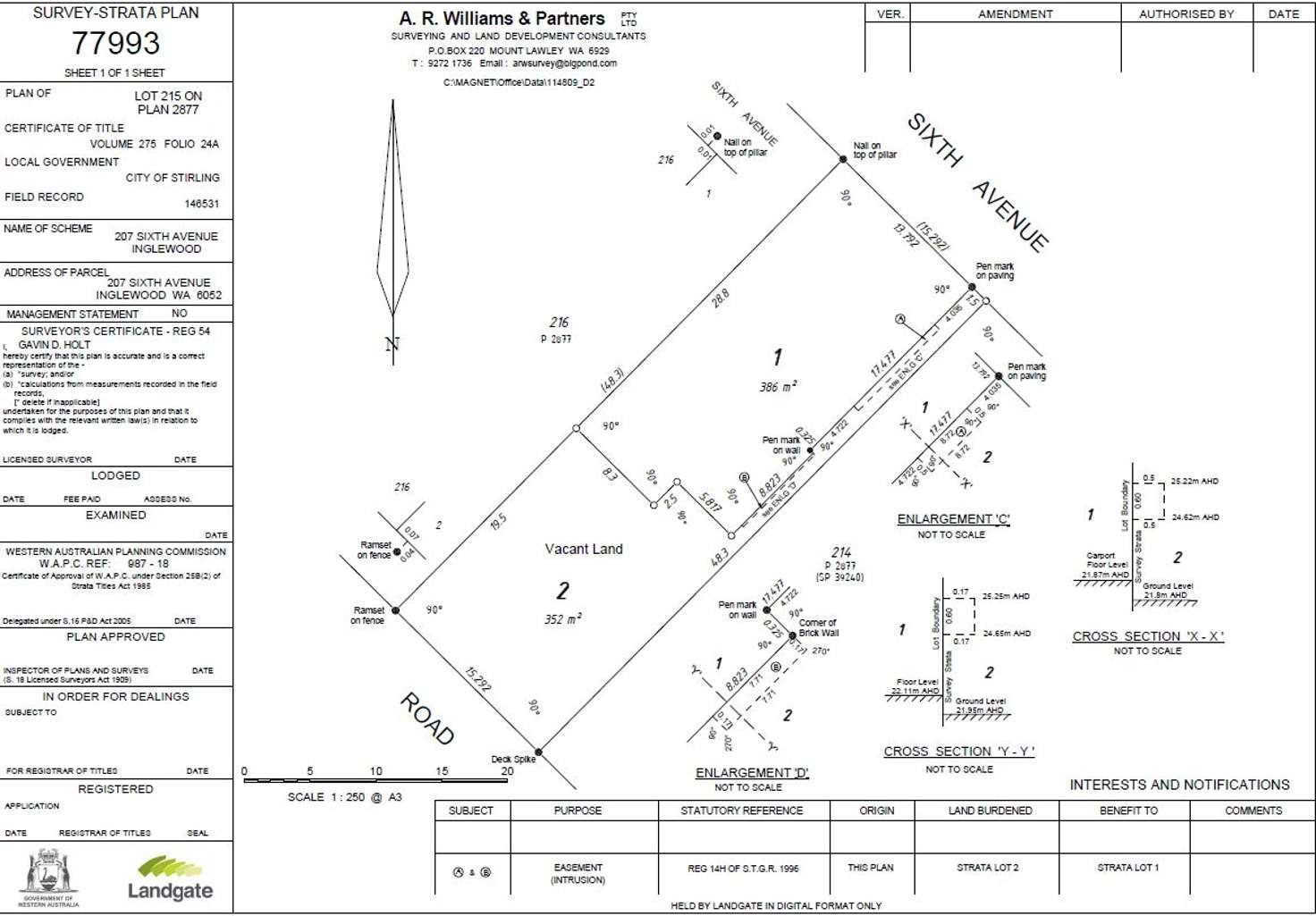 Floorplan of Homely residentialLand listing, 207A Sixth Avenue, Inglewood WA 6052