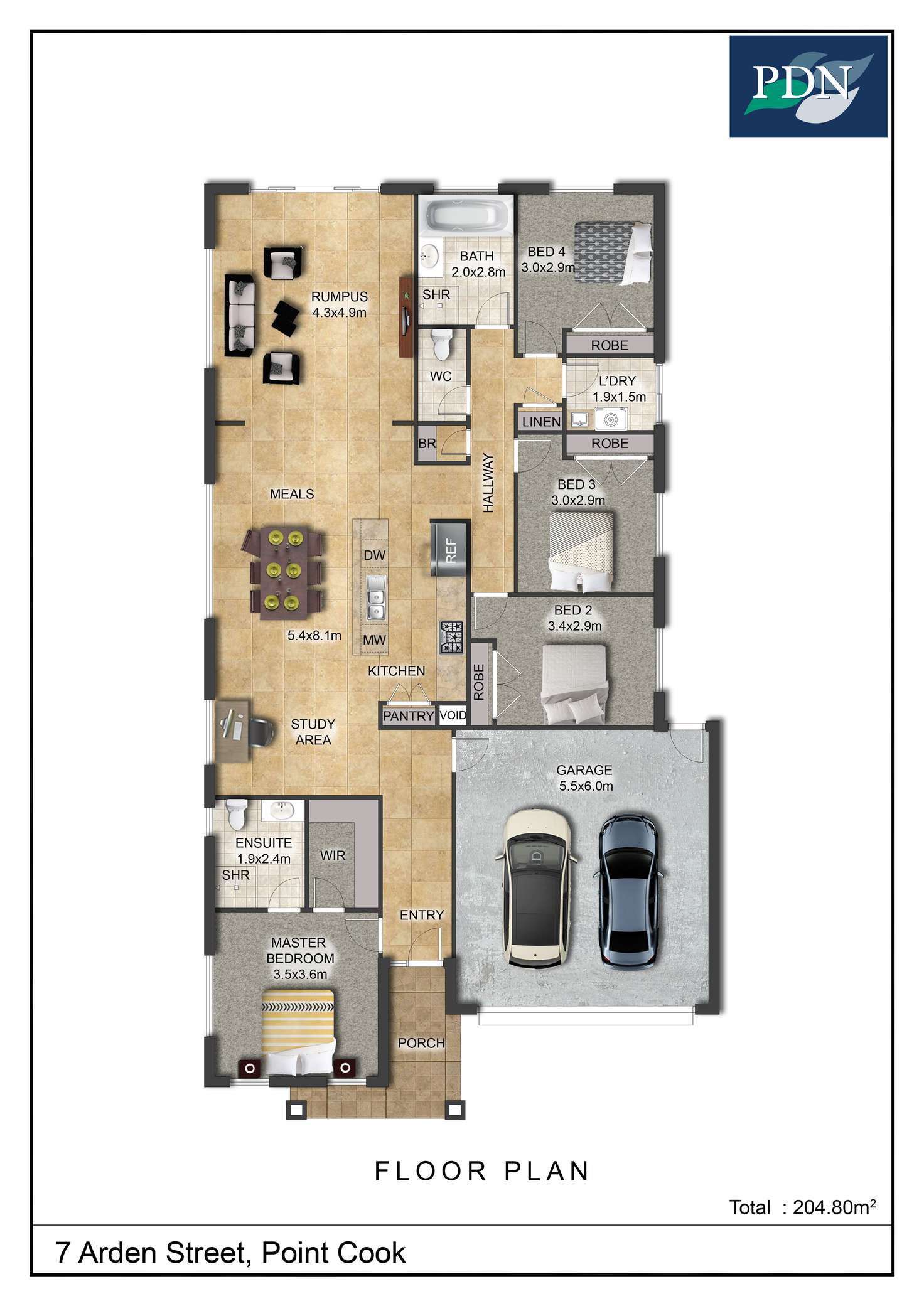 Floorplan of Homely house listing, 7 Arden Street, Point Cook VIC 3030