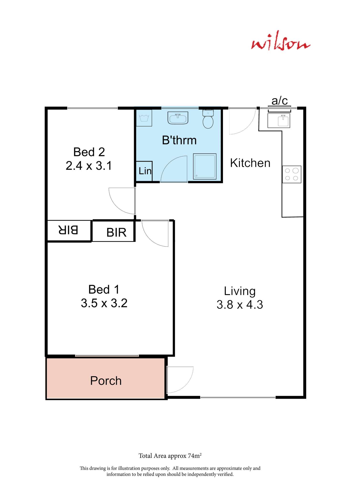 Floorplan of Homely unit listing, 2/192 Seaview Road, Henley Beach South SA 5022