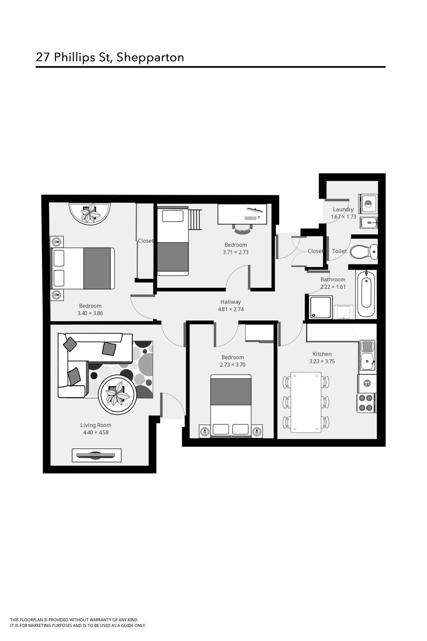 Floorplan of Homely house listing, 27 PHILLIPS STREET, Shepparton VIC 3630