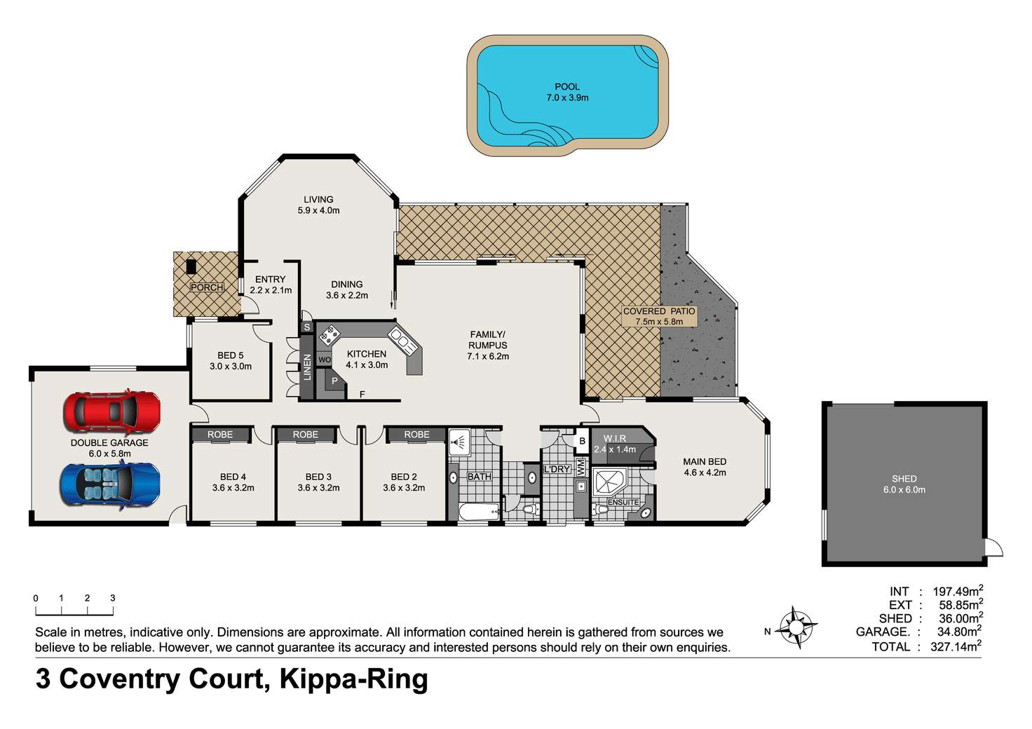 Floorplan of Homely house listing, 3 Coventry Court, Kippa-ring QLD 4021