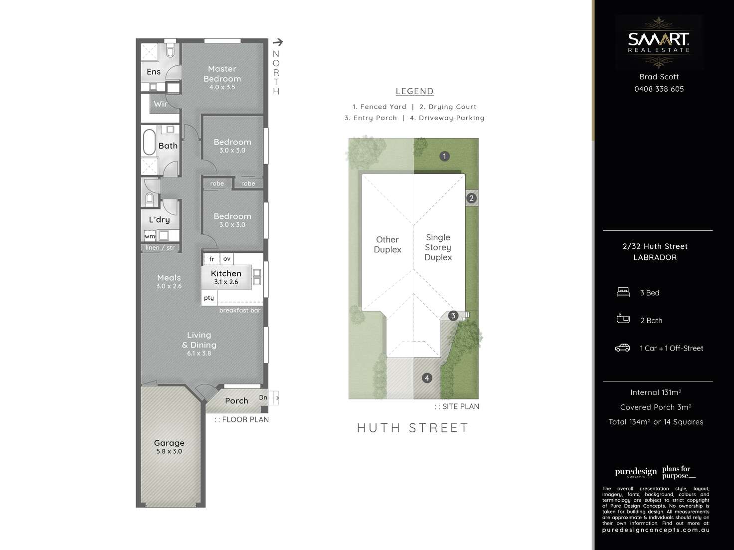 Floorplan of Homely semiDetached listing, 2/32 Huth Street, Labrador QLD 4215