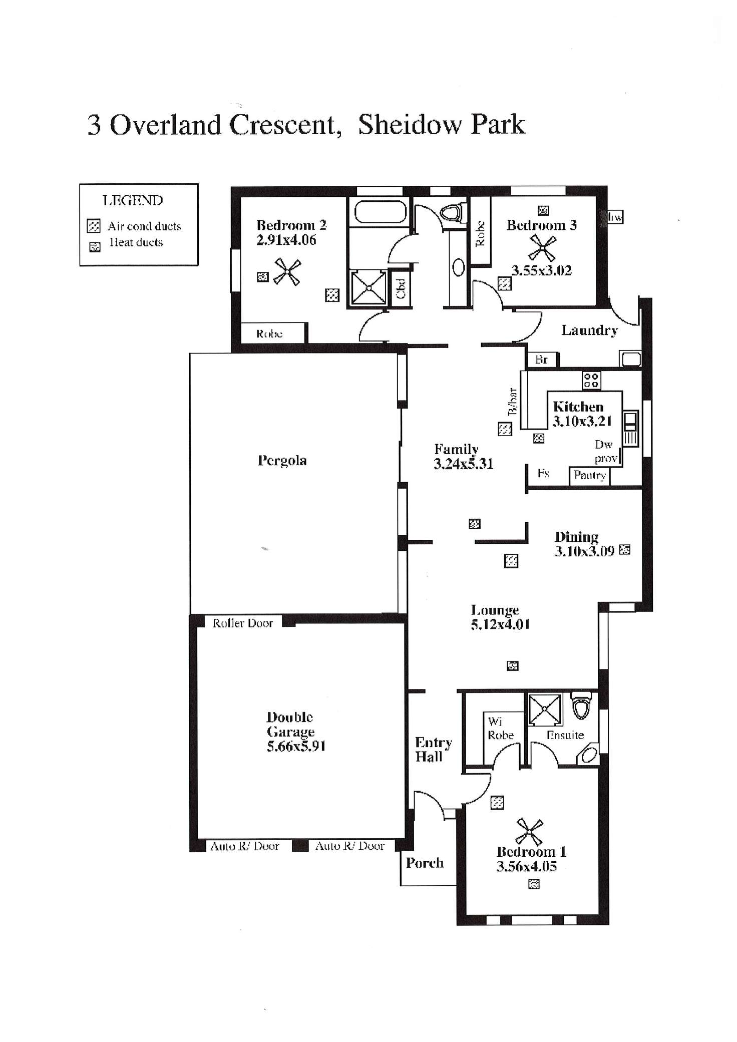 Floorplan of Homely house listing, 3 Overland Crescent, Sheidow Park SA 5158