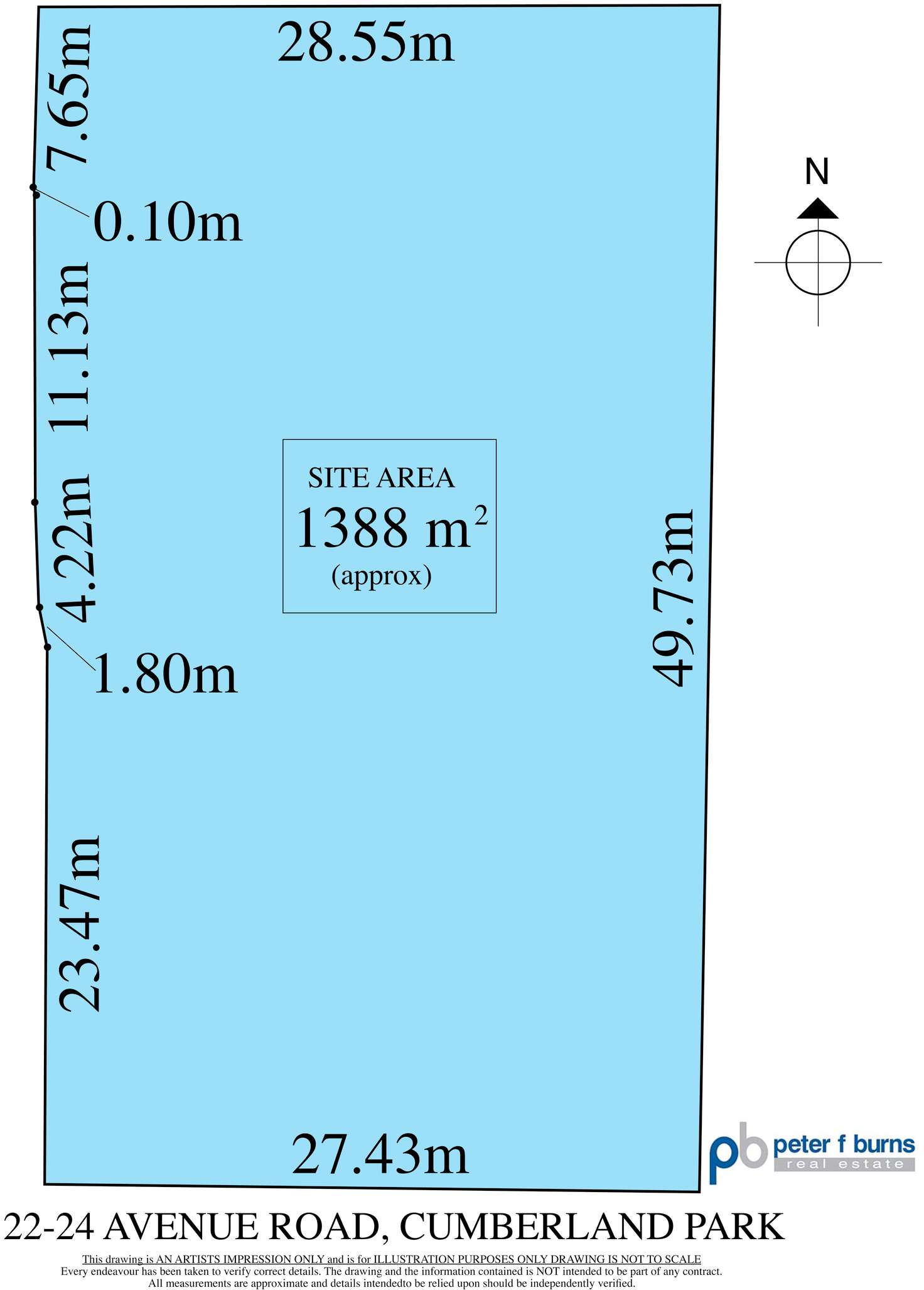 Floorplan of Homely residentialLand listing, 22 - 24 Avenue Road, Cumberland Park SA 5041