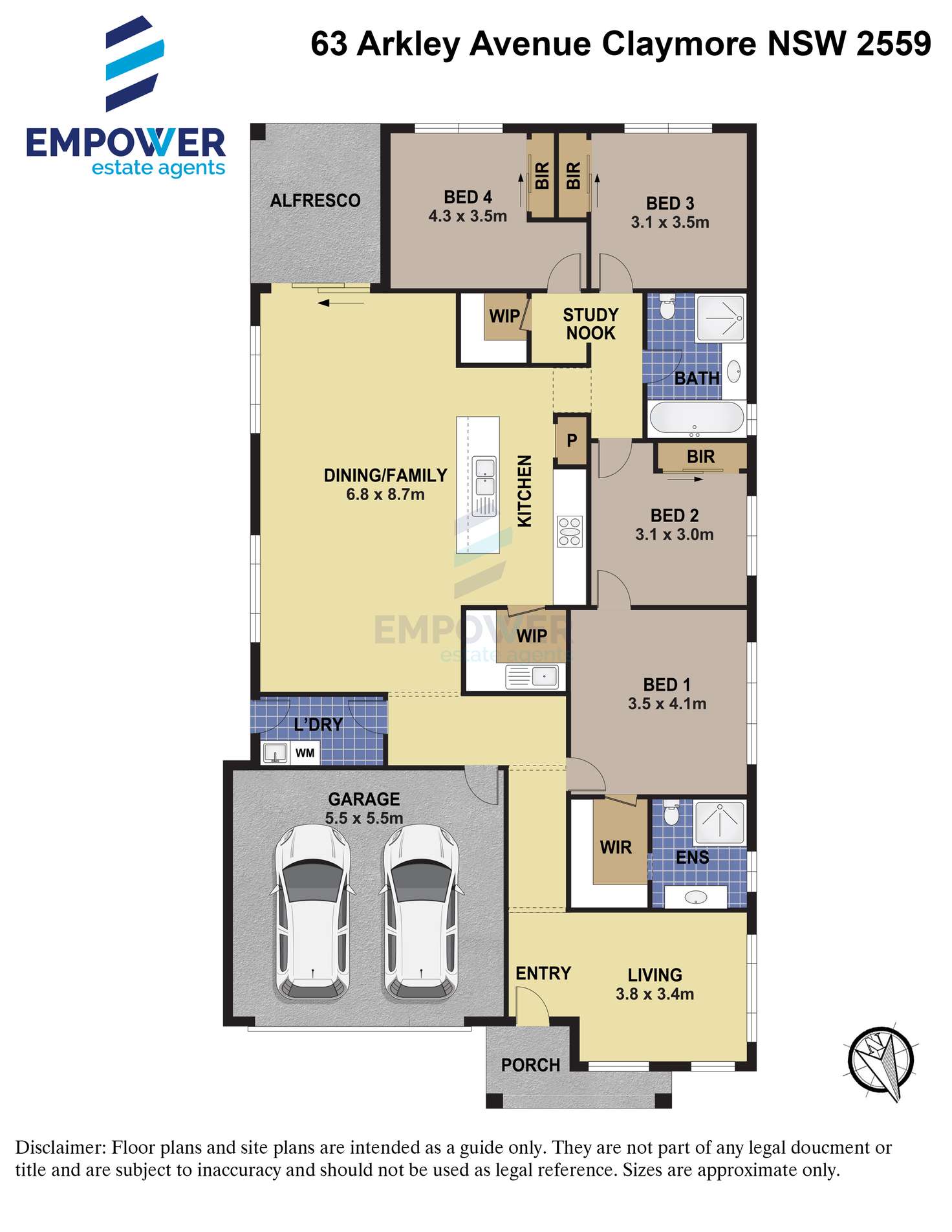 Floorplan of Homely house listing, 63 Arkley Avenue, Claymore NSW 2559