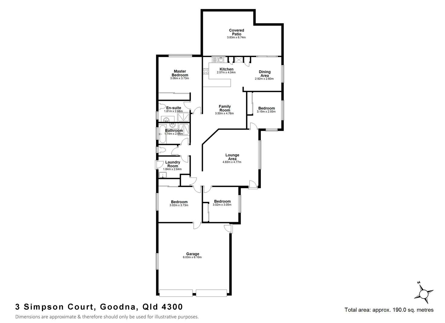 Floorplan of Homely house listing, 3 Simpson Court, Goodna QLD 4300