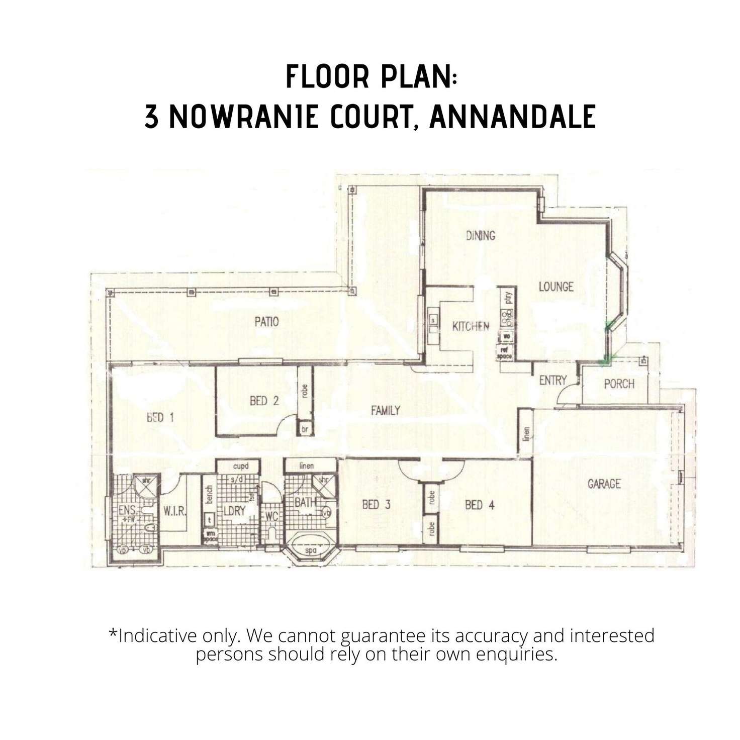 Floorplan of Homely house listing, 3 Nowranie Court, Annandale QLD 4814