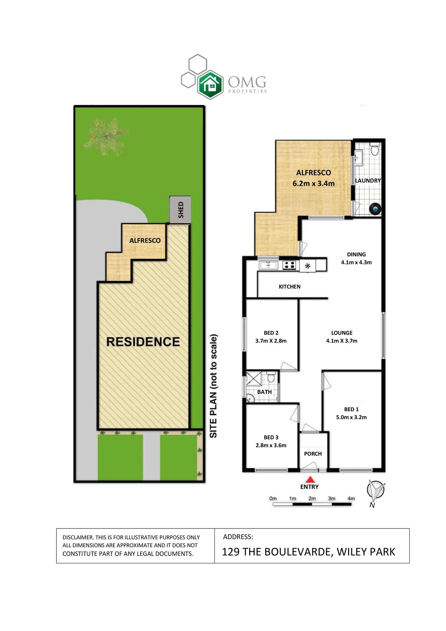 Floorplan of Homely house listing, 129 The Boulevarde, Wiley Park NSW 2195