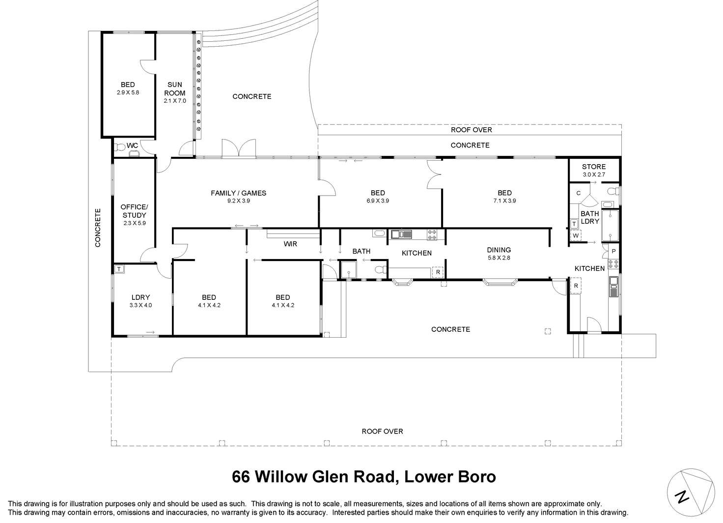 Floorplan of Homely mixedFarming listing, Willow Glen Road, Lower Boro NSW 2580