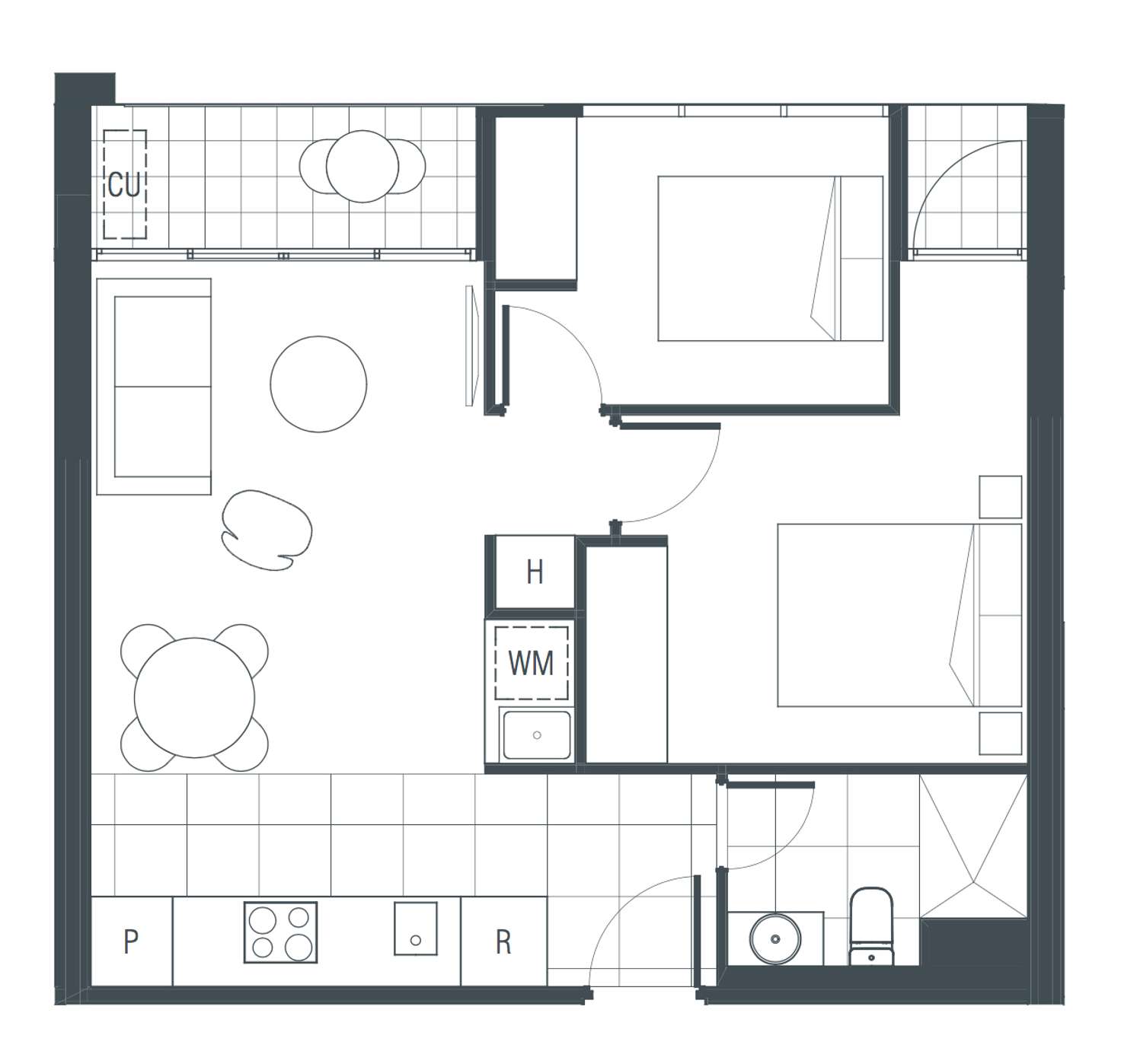 Floorplan of Homely apartment listing, 129/555 St Kilda Rd, Melbourne VIC 3004