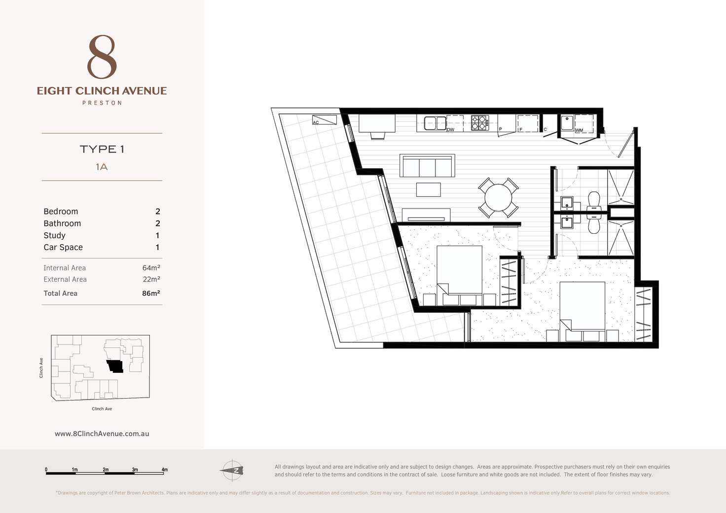 Floorplan of Homely apartment listing, 1A/6 CLINCH AVENUE, Preston VIC 3072