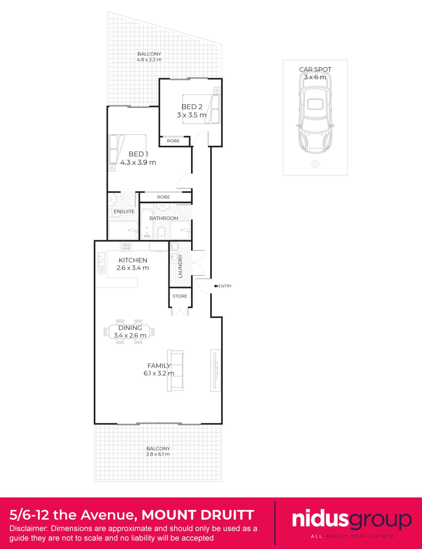 Floorplan of Homely unit listing, 5/6-12 The Avenue, Mount Druitt NSW 2770