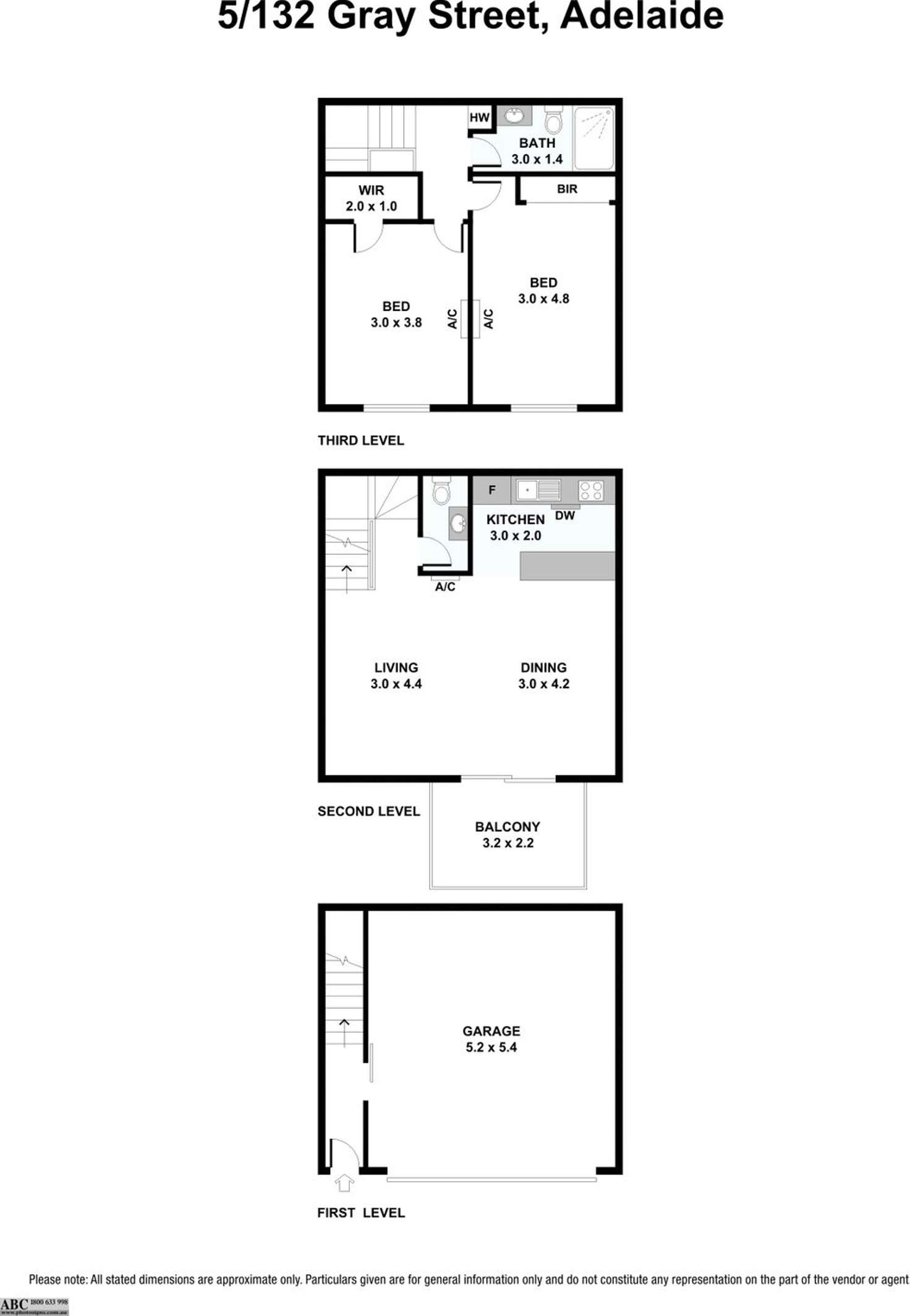 Floorplan of Homely townhouse listing, 5/132 Gray Street, Adelaide SA 5000