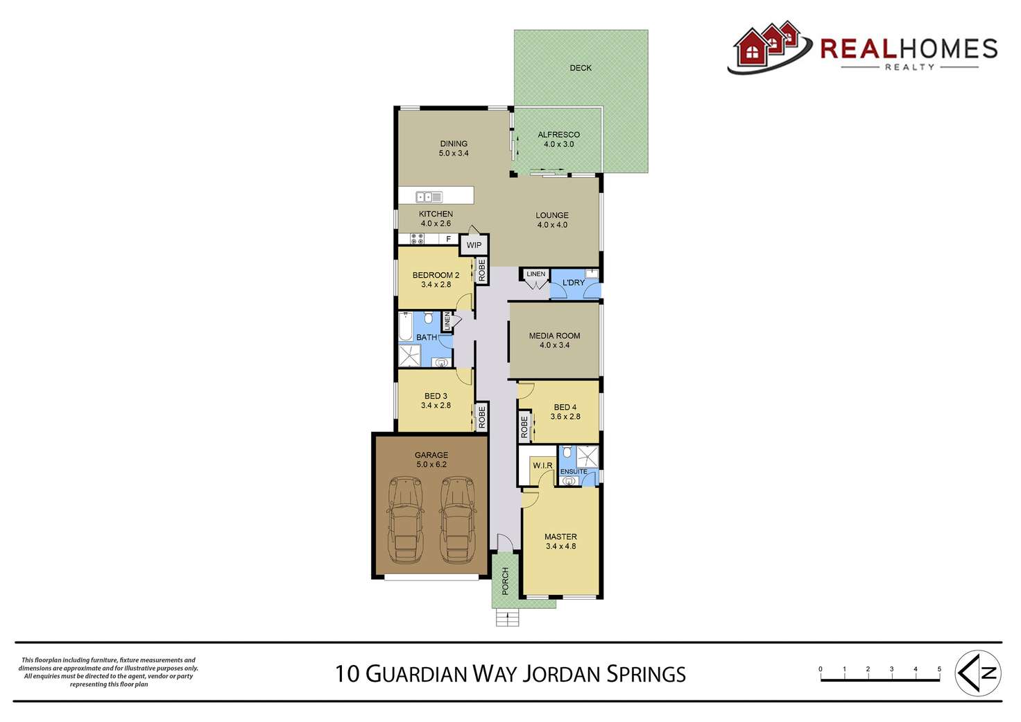 Floorplan of Homely house listing, 10 Guardian Way, Jordan Springs NSW 2747