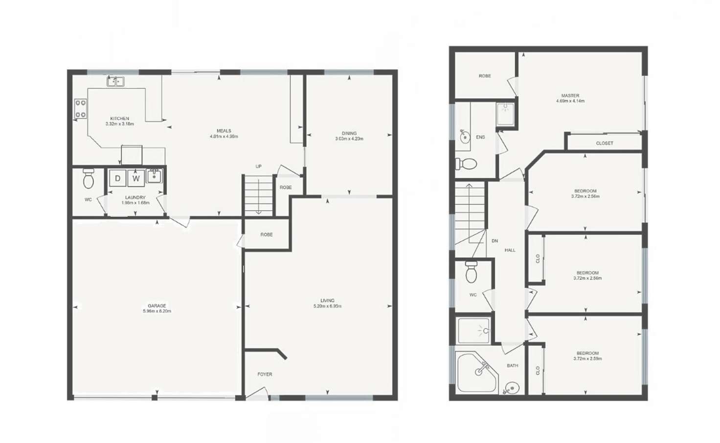 Floorplan of Homely townhouse listing, 2/121 Crisp Circuit, Bruce ACT 2617