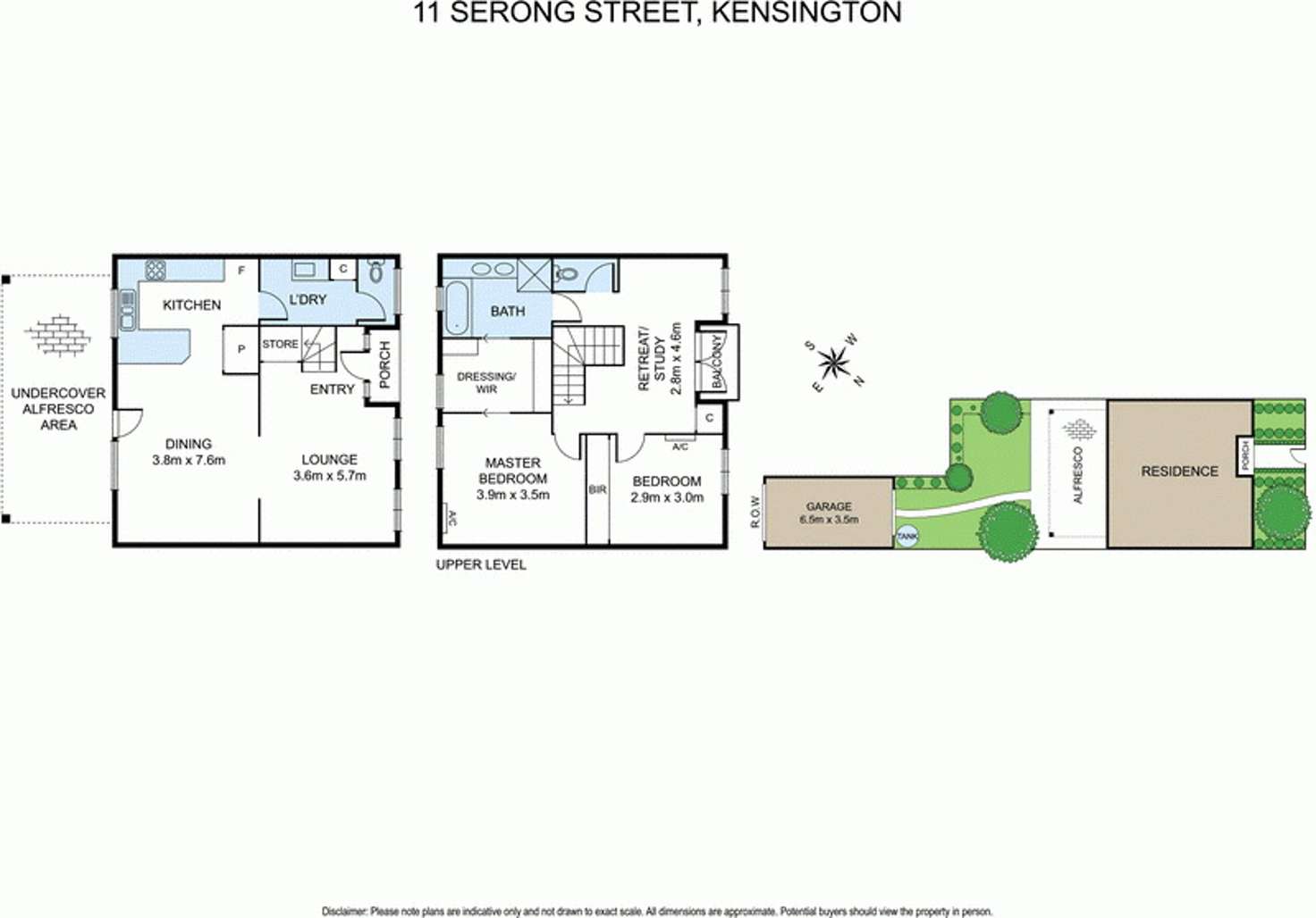 Floorplan of Homely townhouse listing, 11 Serong Street, Kensington VIC 3031
