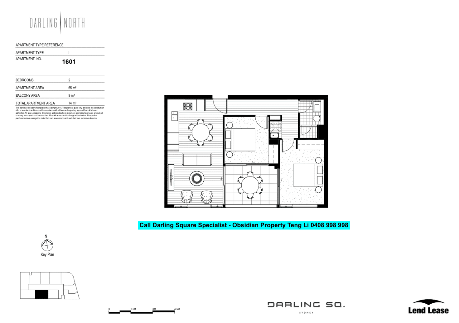 Floorplan of Homely apartment listing, Level 16/81 Harbour Street, Haymarket NSW 2000