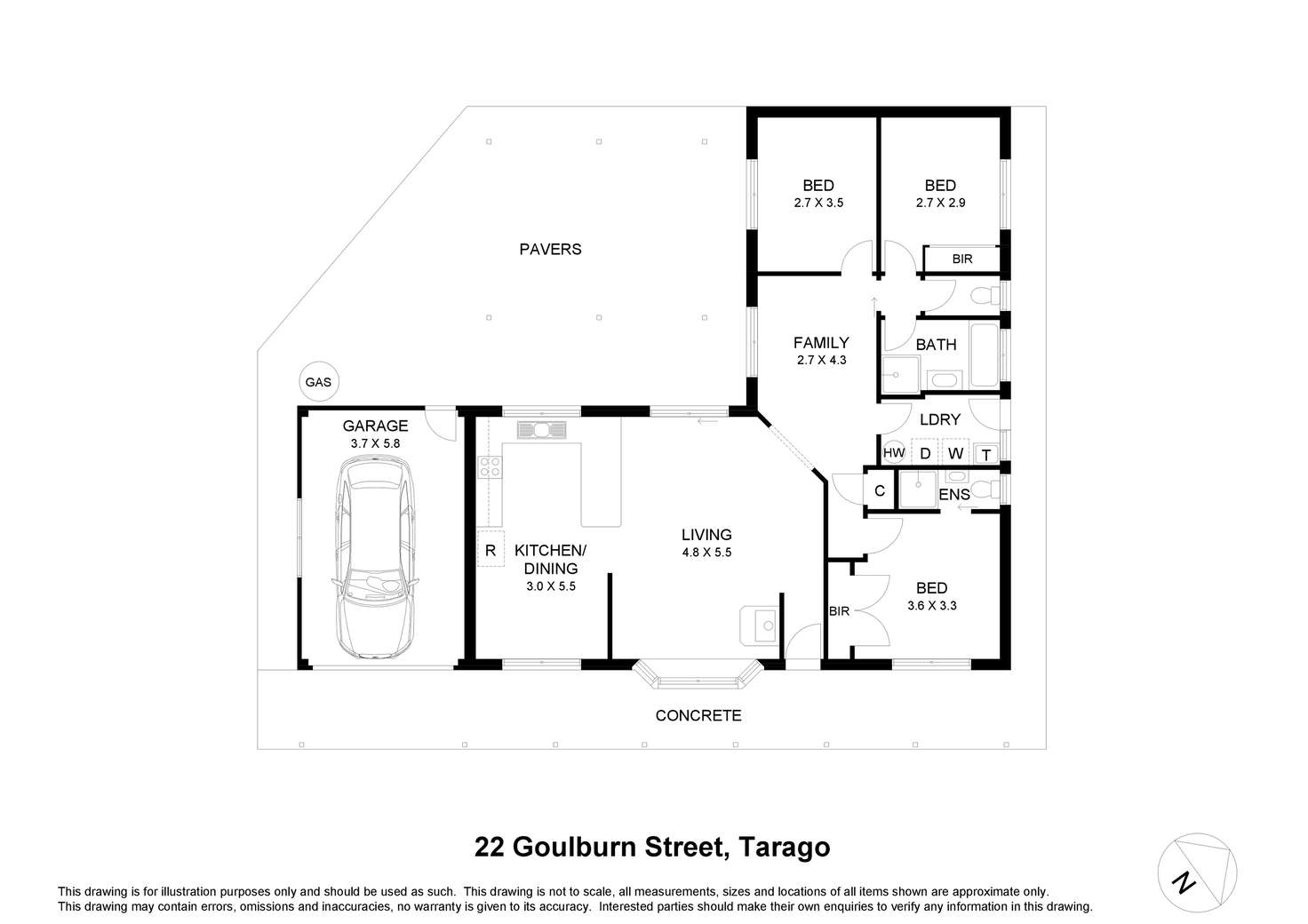 Floorplan of Homely house listing, 22 Goulburn Street, Tarago NSW 2580