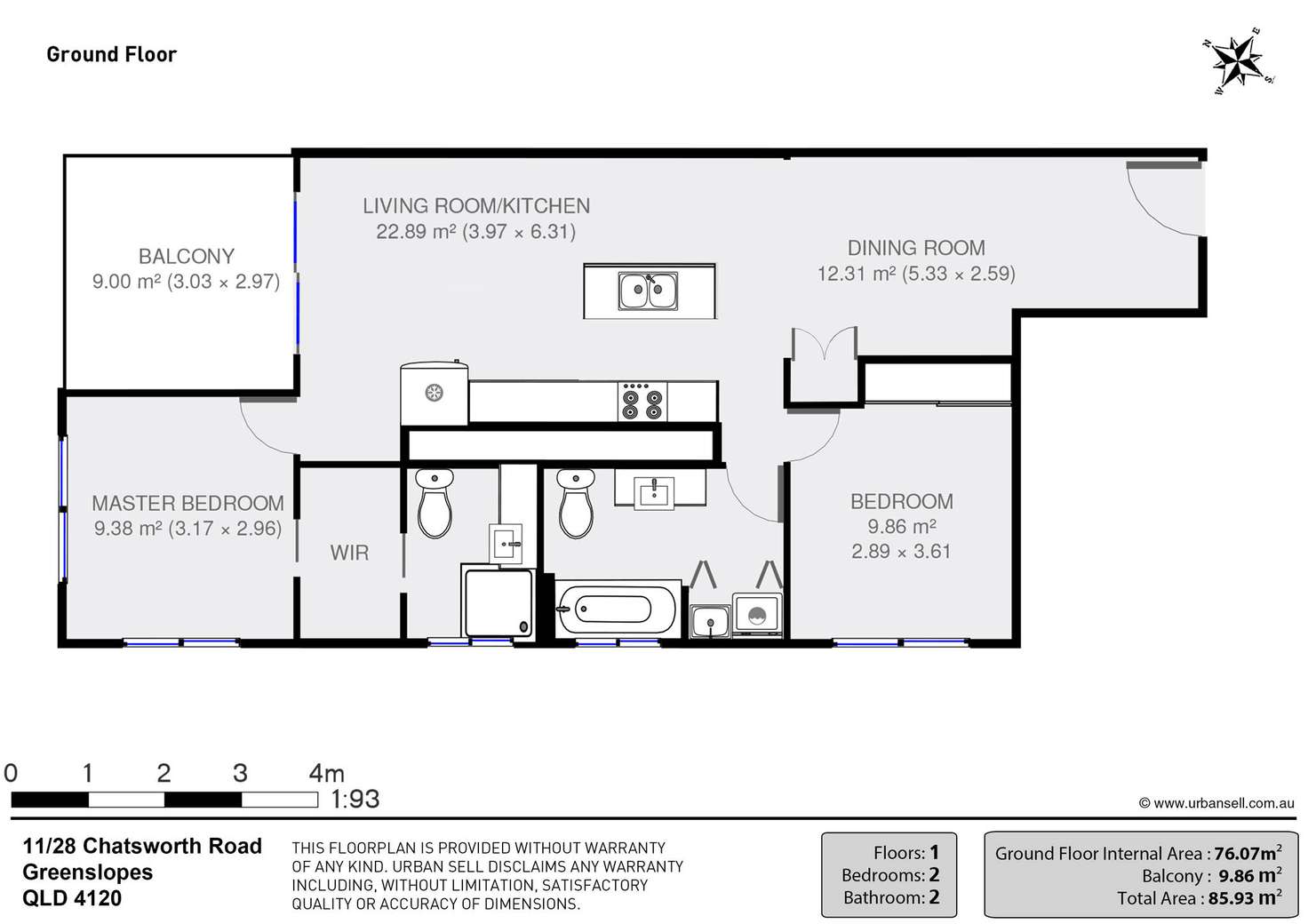 Floorplan of Homely unit listing, 11/28 Chatsworth Road, Greenslopes QLD 4120