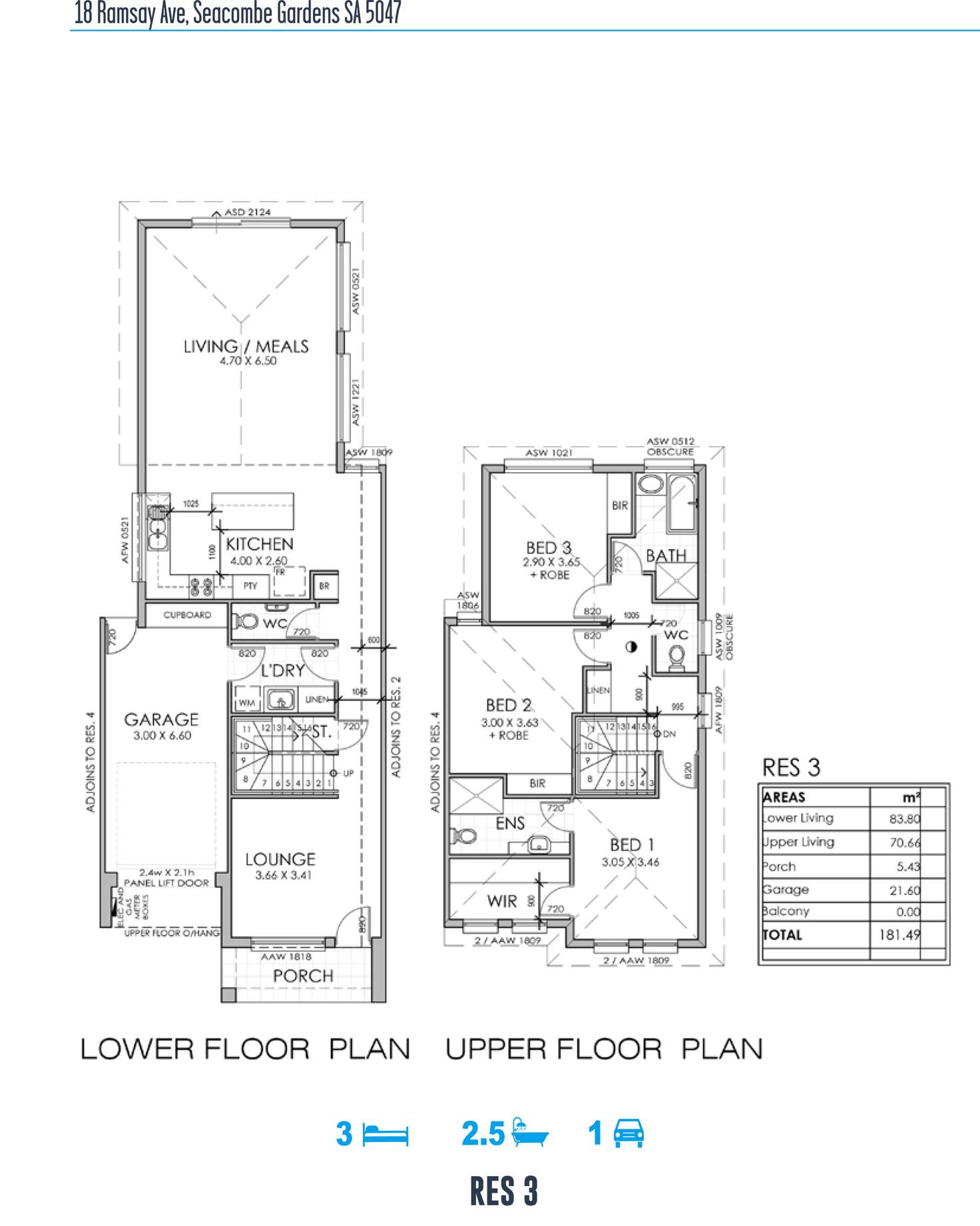 Floorplan of Homely townhouse listing, 18A Ramsay Avenue, Seacombe Gardens SA 5047