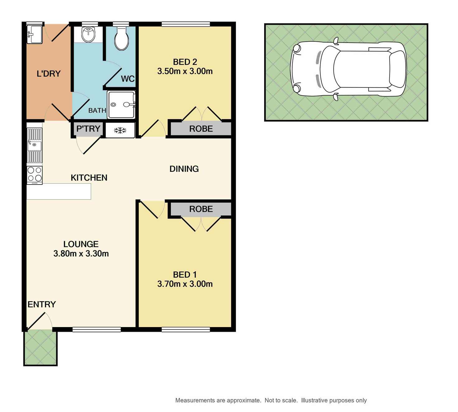 Floorplan of Homely unit listing, 3/614 Hague Street, Lavington NSW 2641