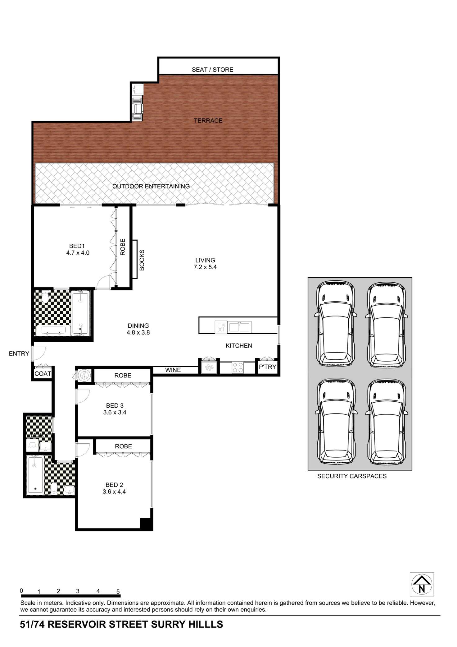 Floorplan of Homely apartment listing, 51/74 Reservoir Street, Surry Hills NSW 2010