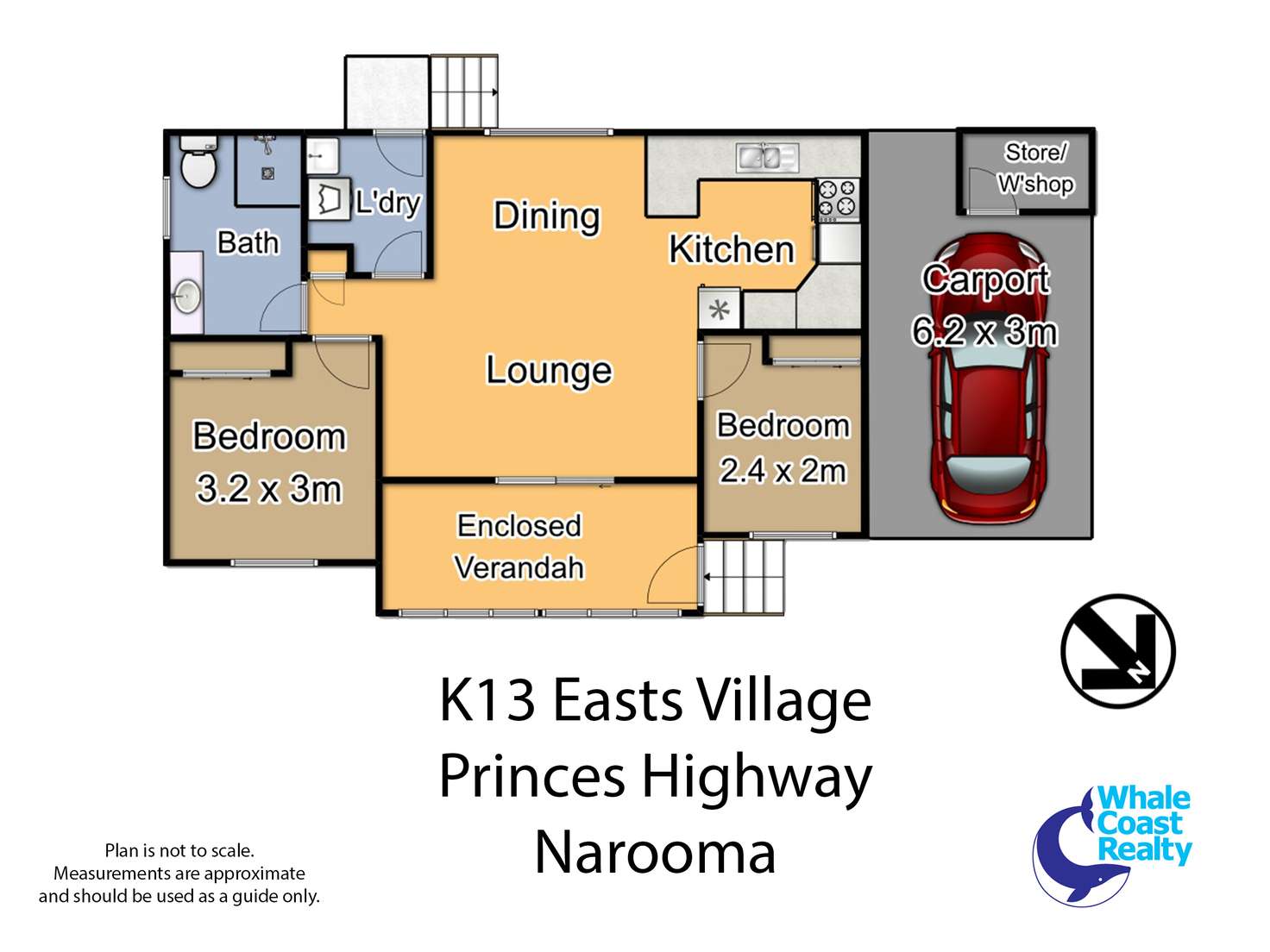 Floorplan of Homely retirement listing, K13/48 Princes Highway, Narooma NSW 2546