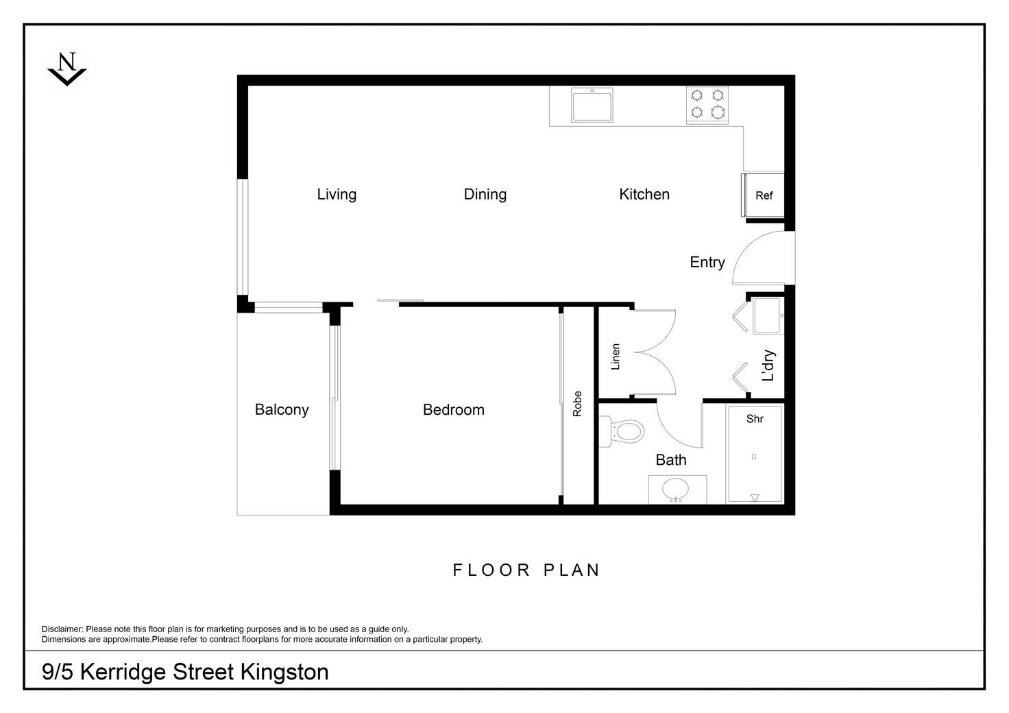 Floorplan of Homely apartment listing, 9/5 Kerridge Street, Kingston ACT 2604