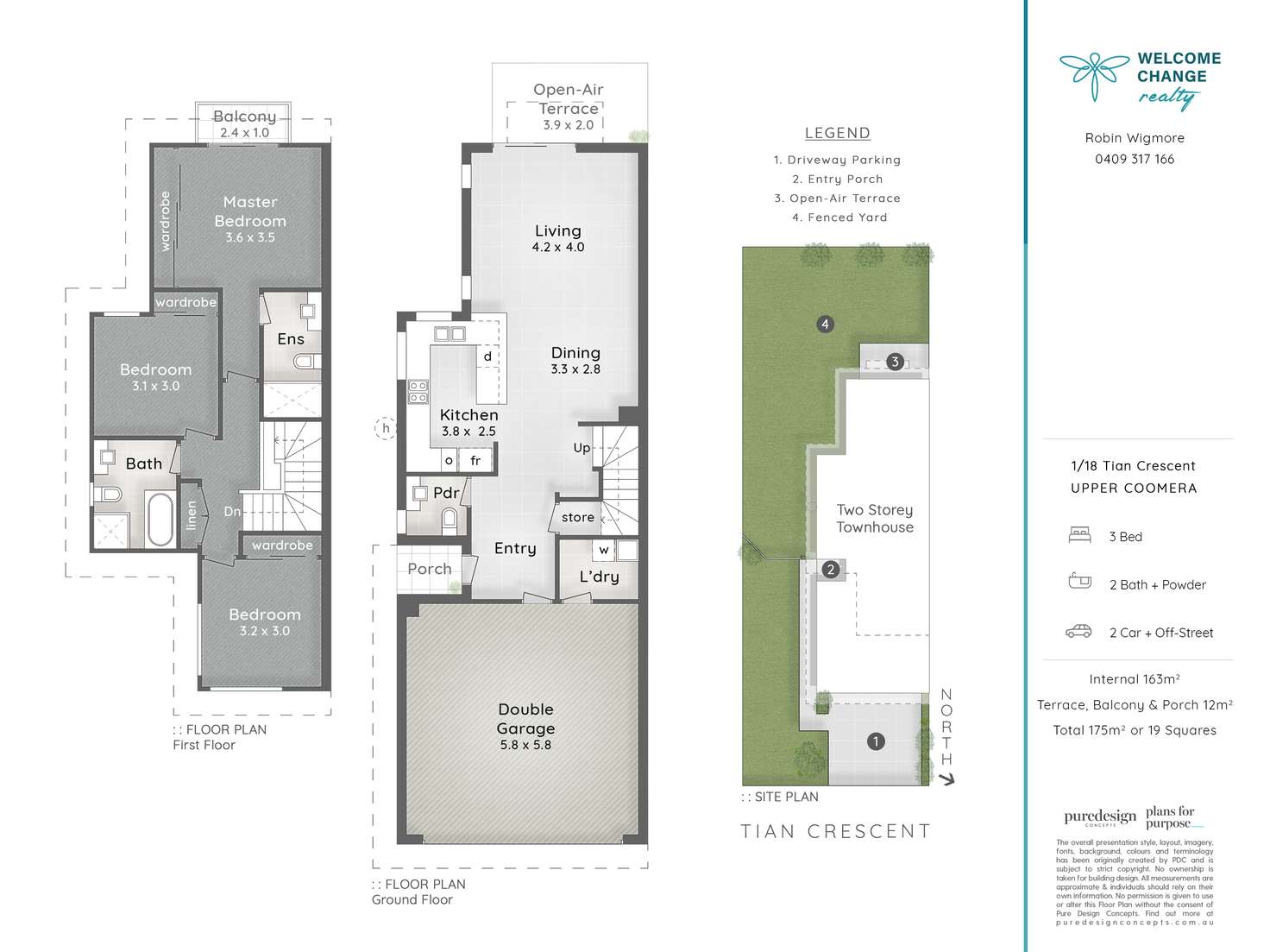 Floorplan of Homely townhouse listing, 1/18 Tian Crescent, Upper Coomera QLD 4209