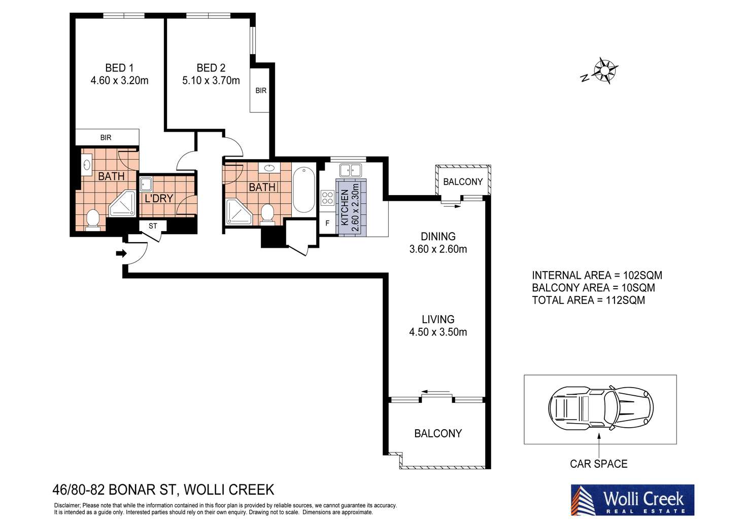 Floorplan of Homely apartment listing, 46/82 Bonar Street, Wolli Creek NSW 2205