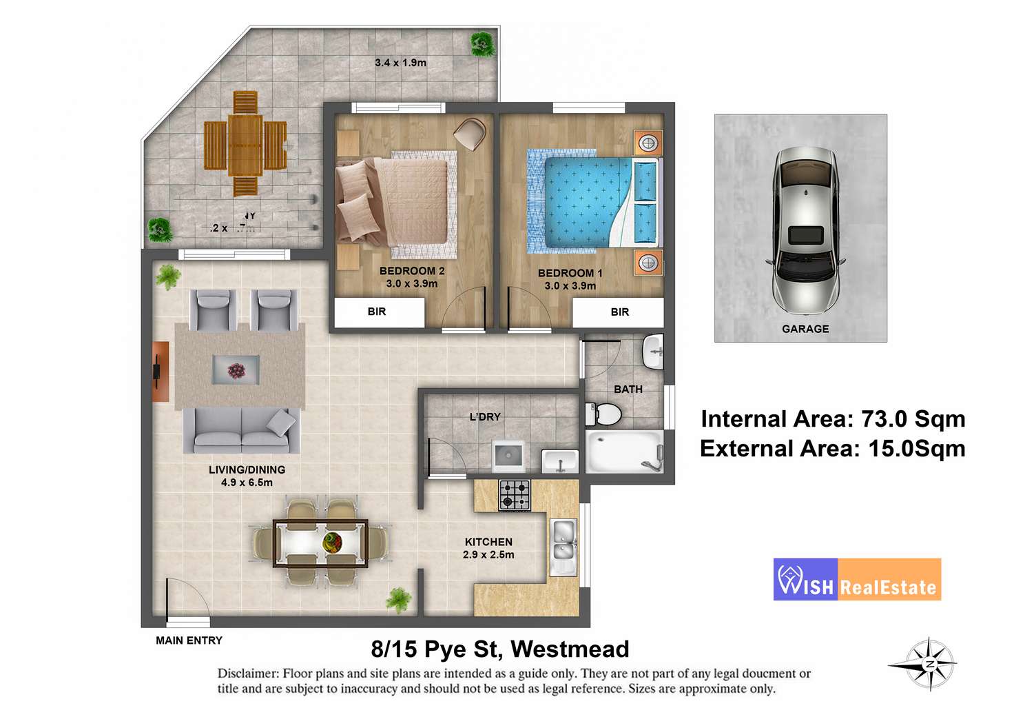 Floorplan of Homely unit listing, 8/15 Pye Street, Westmead NSW 2145