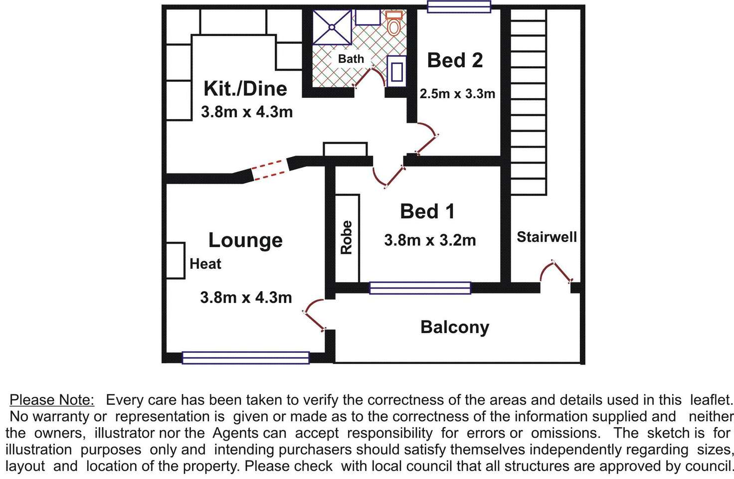 Floorplan of Homely unit listing, 4/3 Marjoram Place, Brooklyn Park SA 5032