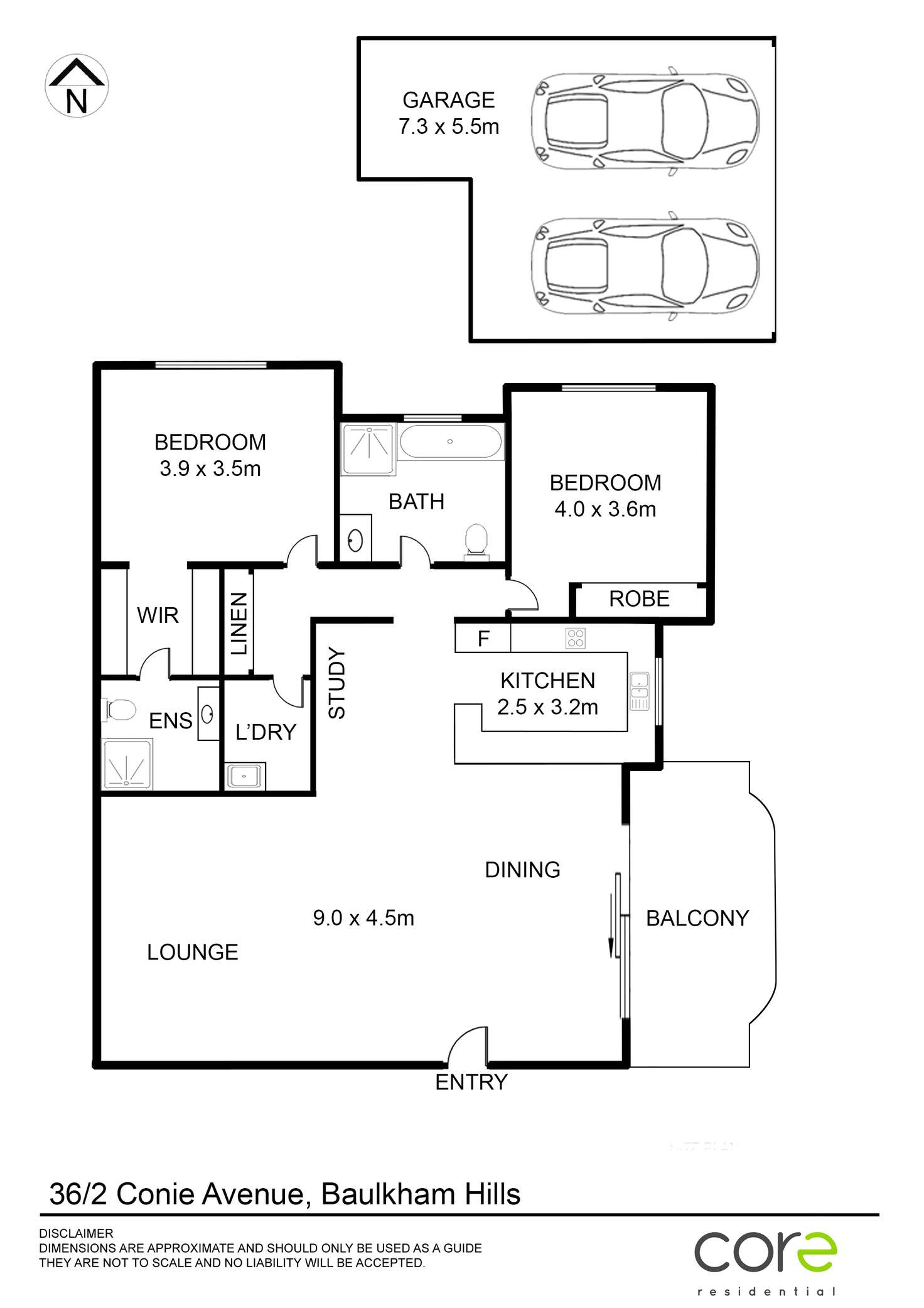 Floorplan of Homely apartment listing, 36/2 Conie Avenue, Baulkham Hills NSW 2153
