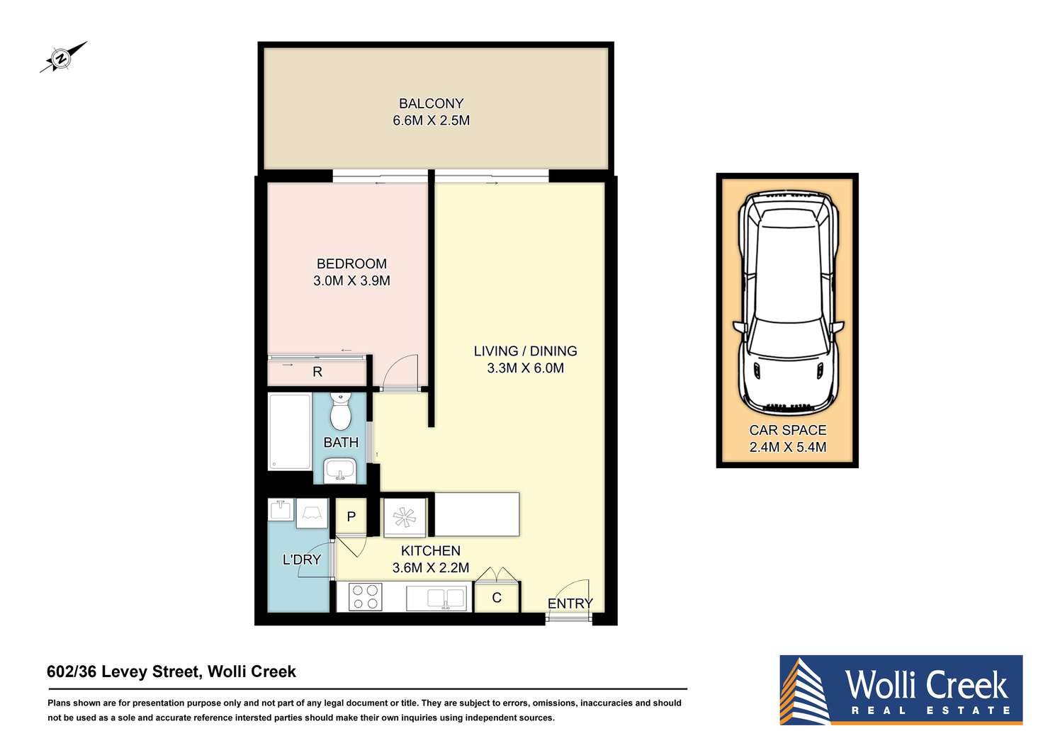 Floorplan of Homely apartment listing, 602/36-42 Levey Street, Wolli Creek NSW 2205