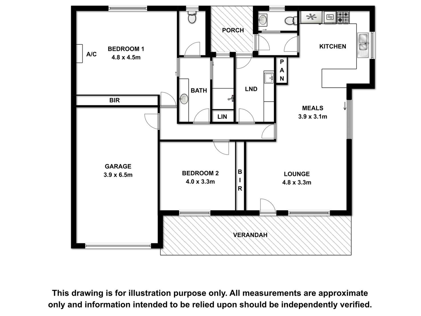 Floorplan of Homely unit listing, 22 Julie Anne Court, Millicent SA 5280