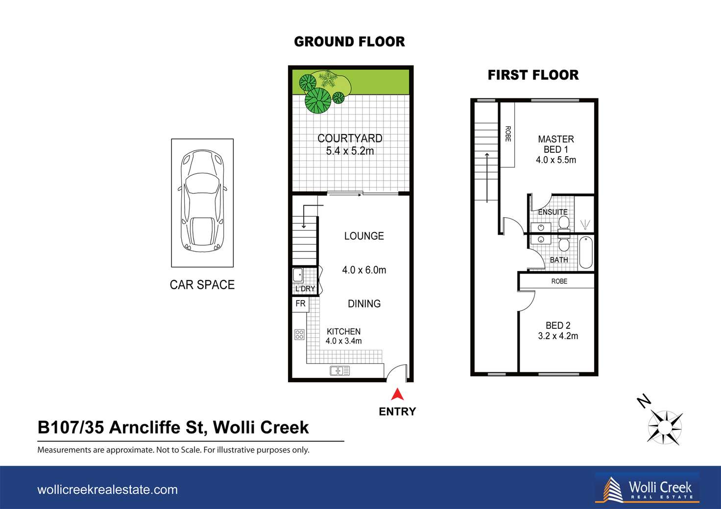 Floorplan of Homely apartment listing, B107/35 Arncliffe St, Wolli Creek NSW 2205