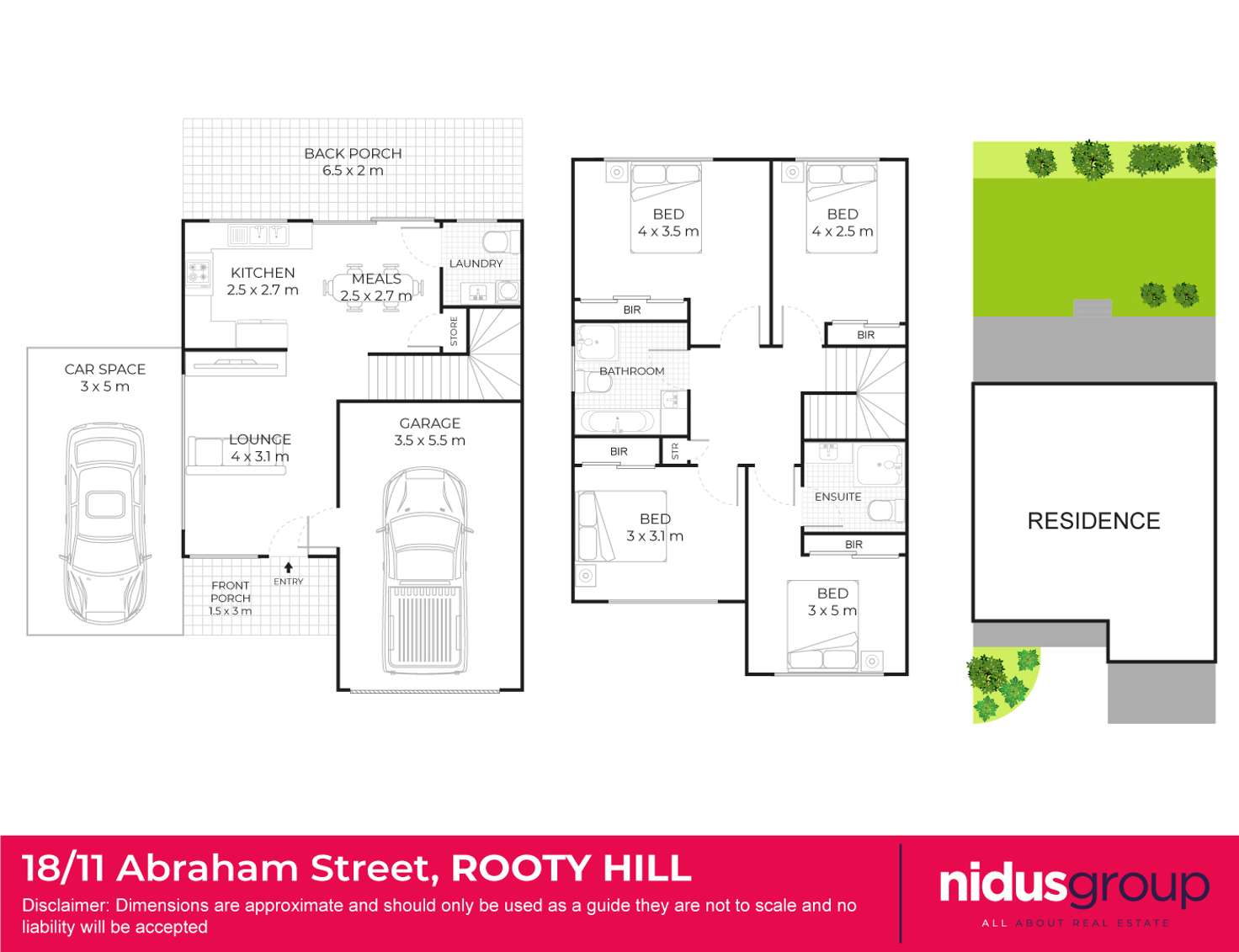 Floorplan of Homely townhouse listing, 18/11 Abraham Street, Rooty Hill NSW 2766