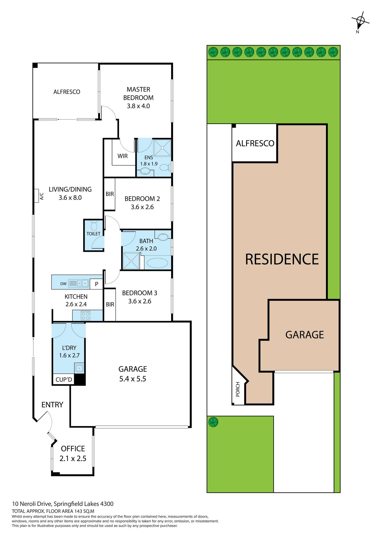 Floorplan of Homely house listing, 10 Neroli Drive, Springfield Lakes QLD 4300