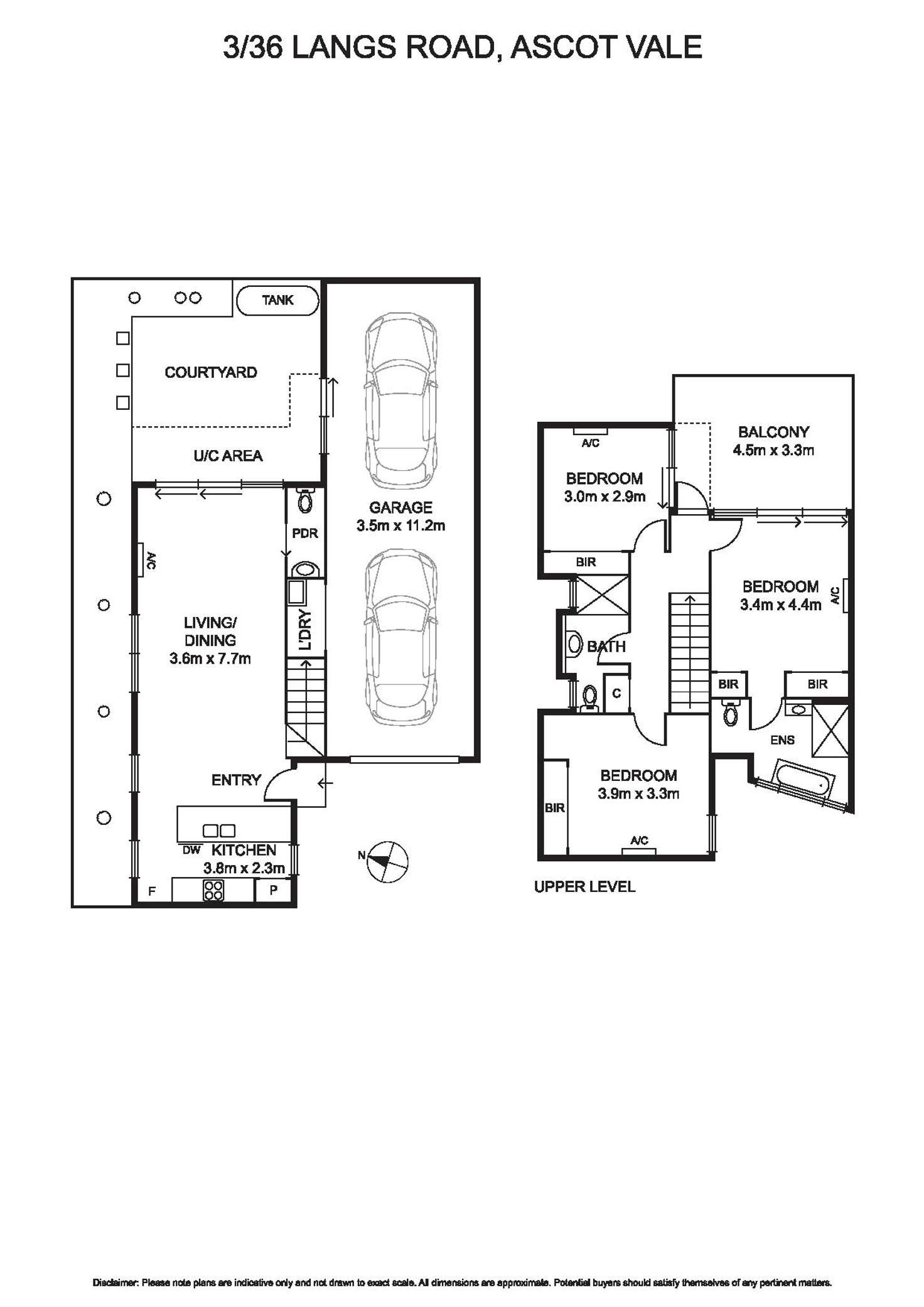 Floorplan of Homely townhouse listing, 3/36 Langs Road, Ascot Vale VIC 3032